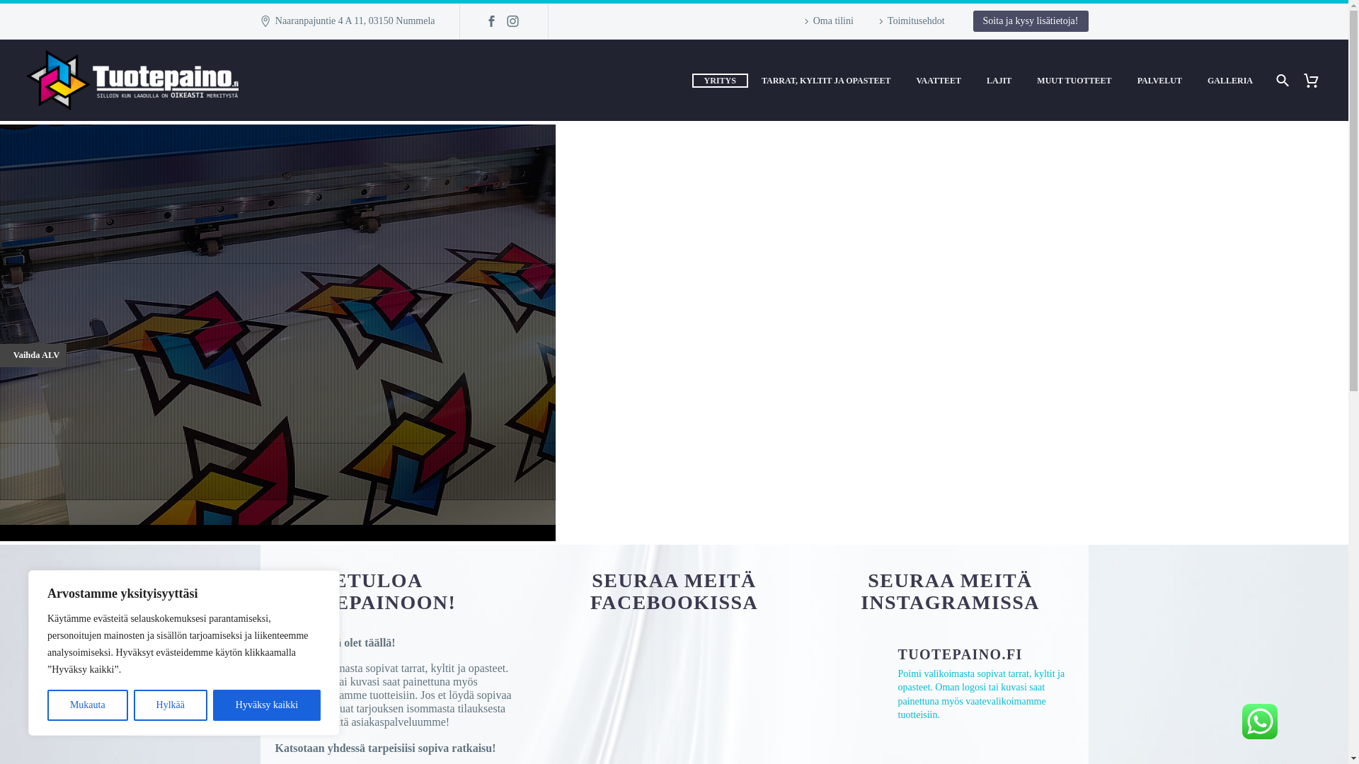 website screenshot of https://juurivarastointi.com/