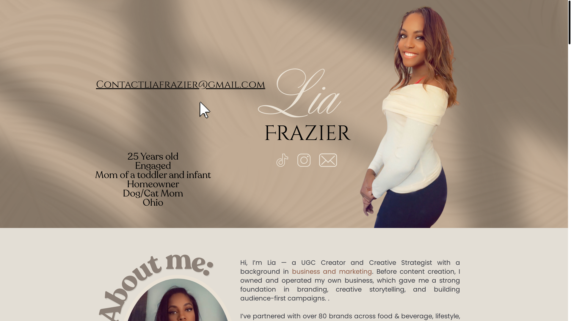 website screenshot of https://ugcwithliafrazier.com/