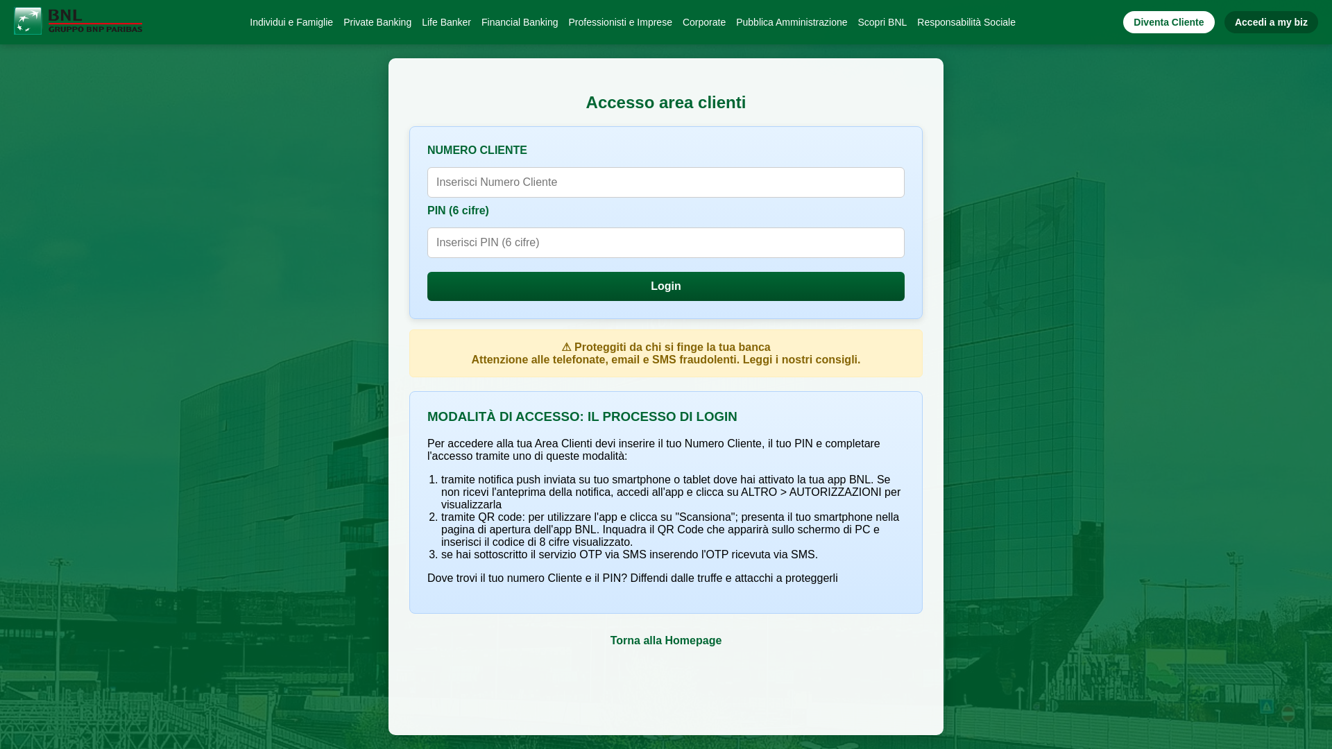 website screenshot of https://rinnovoclientebnl.com/