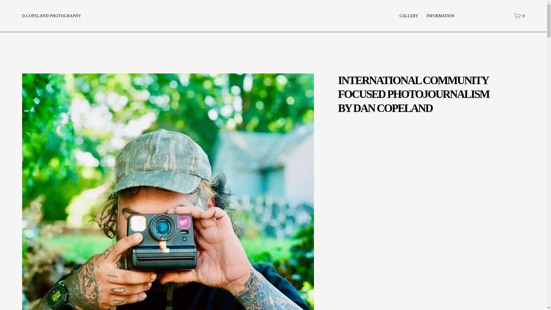 website screenshot of https://dcopeland.photography/