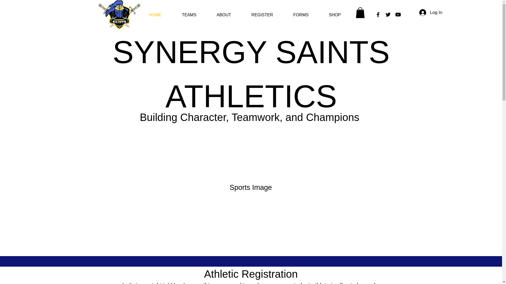 website screenshot of https://synergysaintsathletics.com/