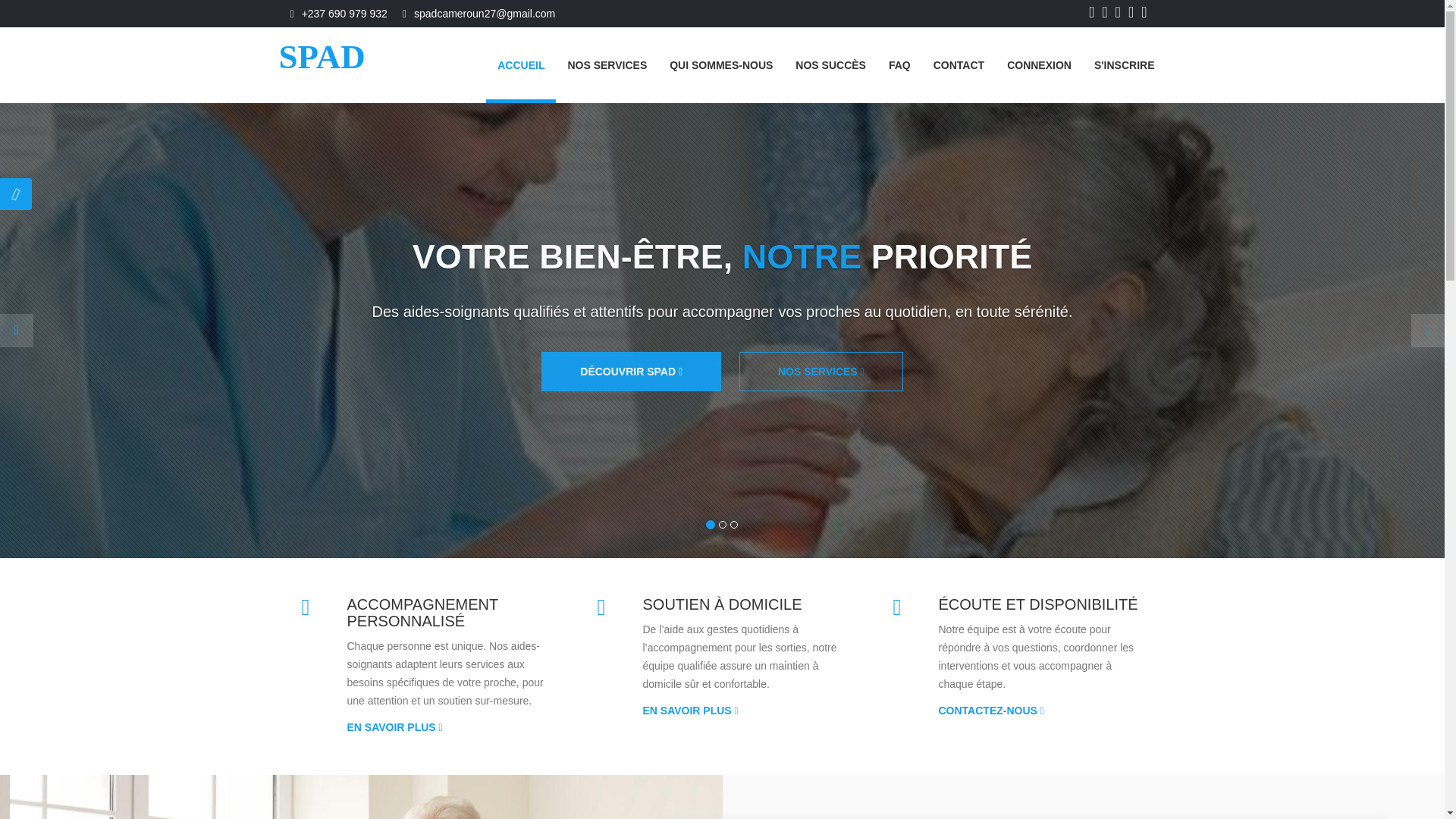website screenshot of https://spadcamerounov.org/