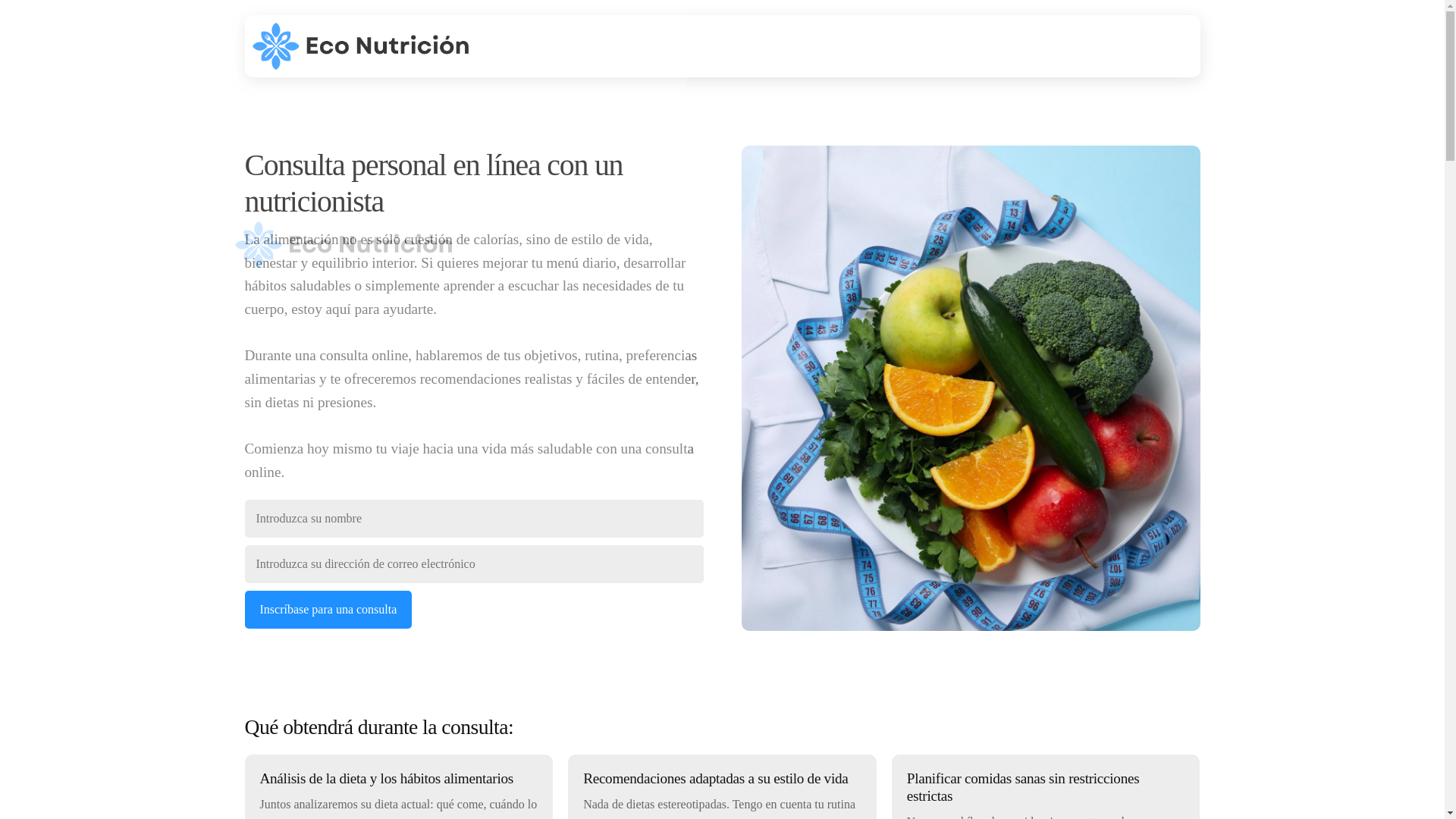 website screenshot of https://econutricionbe.info/