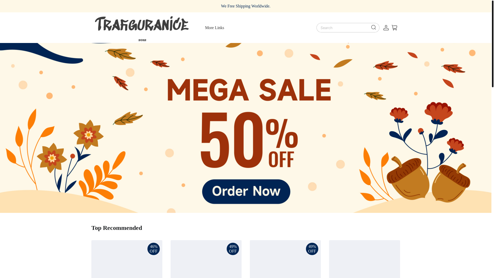 website screenshot of https://trafiguranice.com/