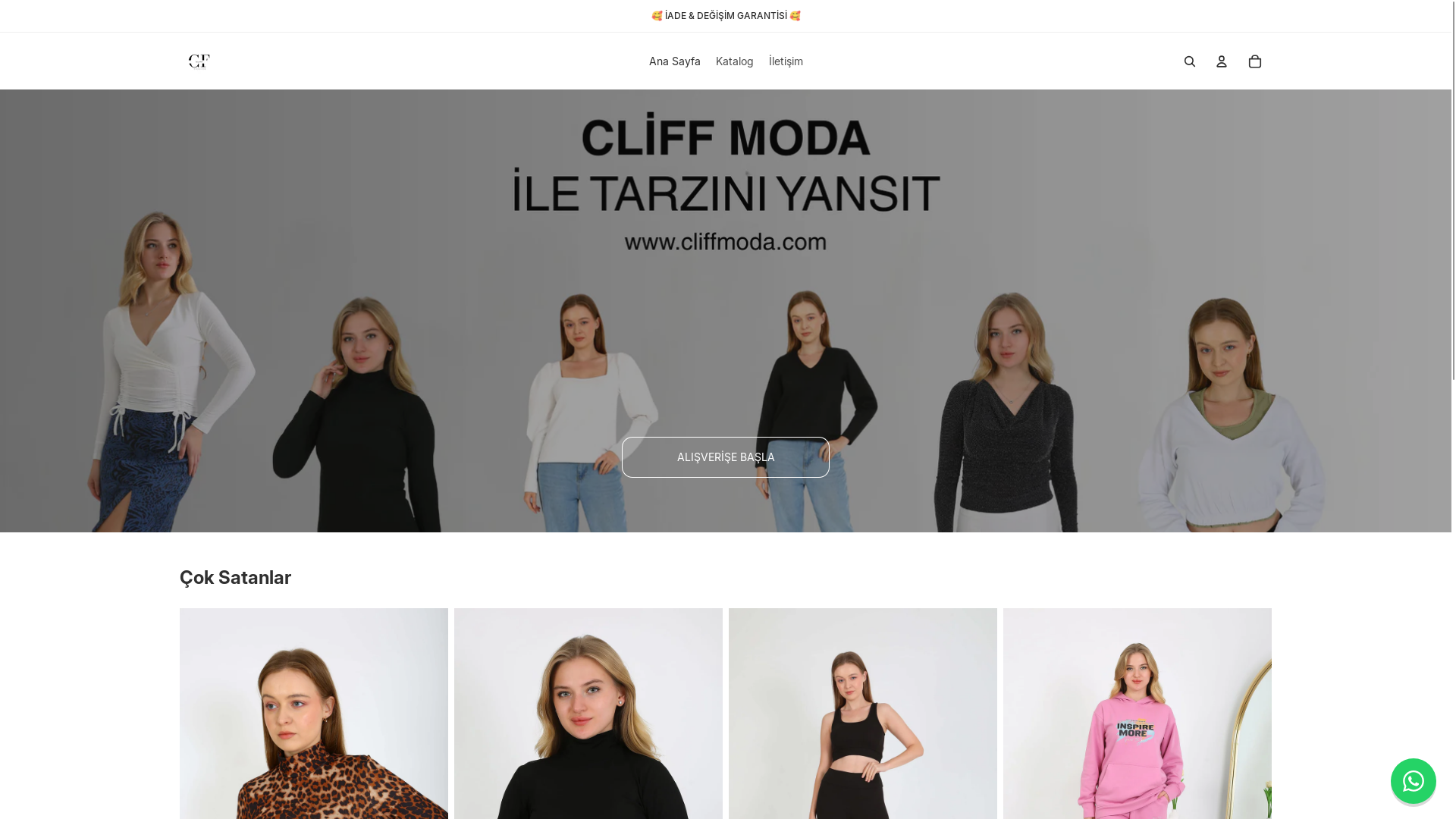 website screenshot of https://cliffmoda.com/