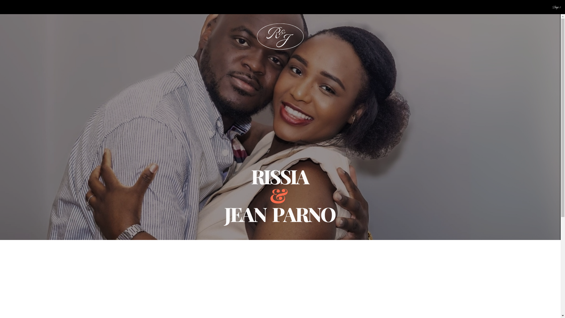 website screenshot of https://mariage-rissia-jeanparno.com/