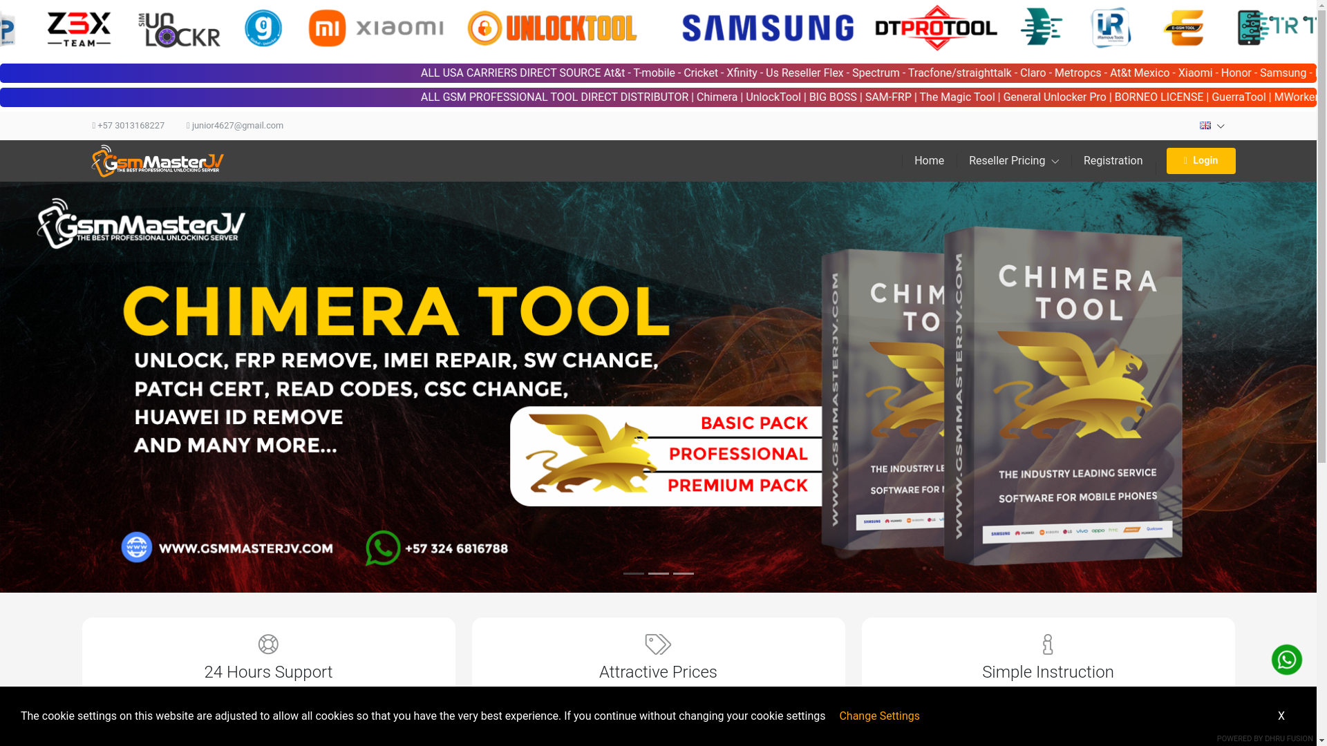 website screenshot of http://www.gsmmasterjv.com/