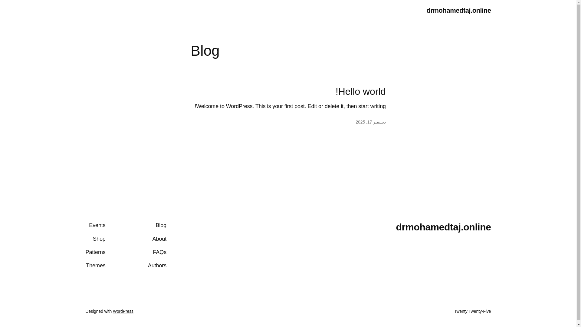 website screenshot of https://drmohamedtaj.online/