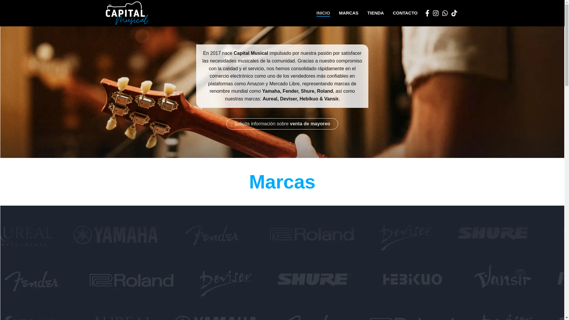 website screenshot of https://capitalmusical.com.mx