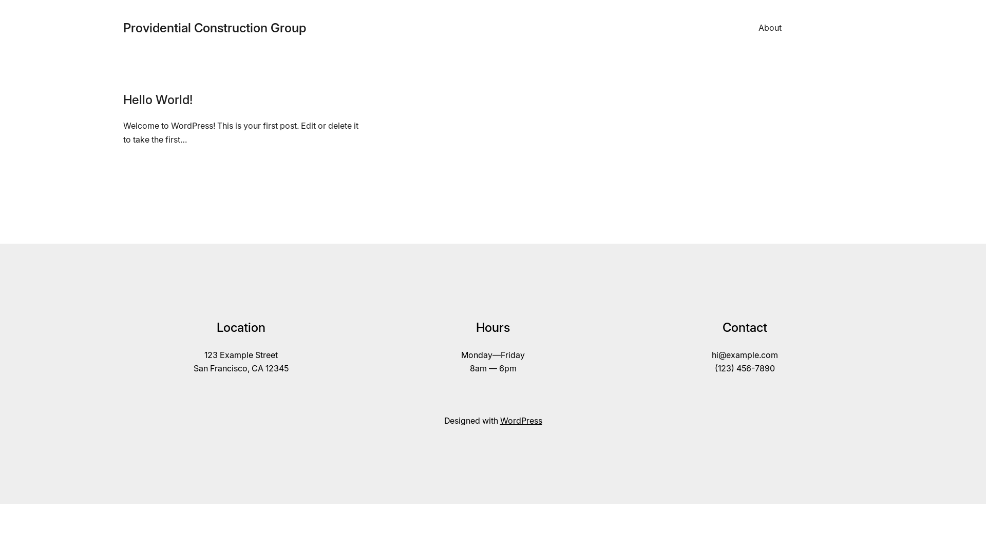 website screenshot of https://providentialconstructiongroup.com/