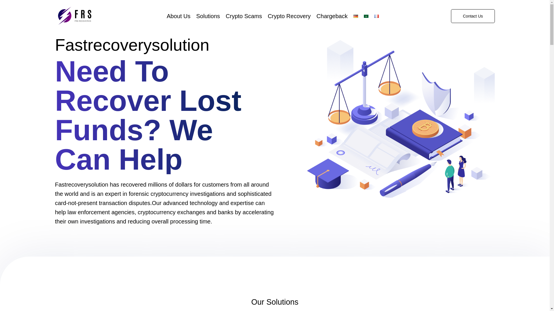 website screenshot of https://fastrecoverysolution.net/