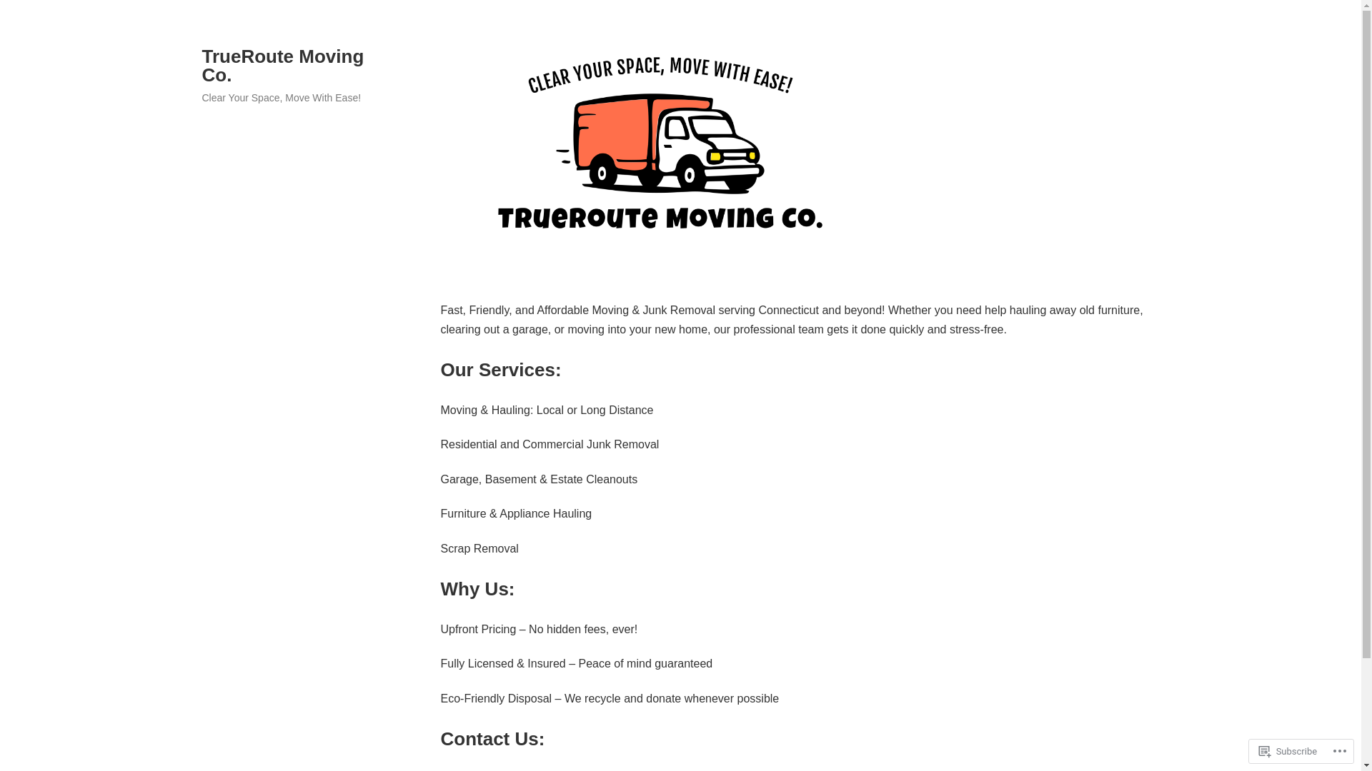 website screenshot of https://troutemoving.com/