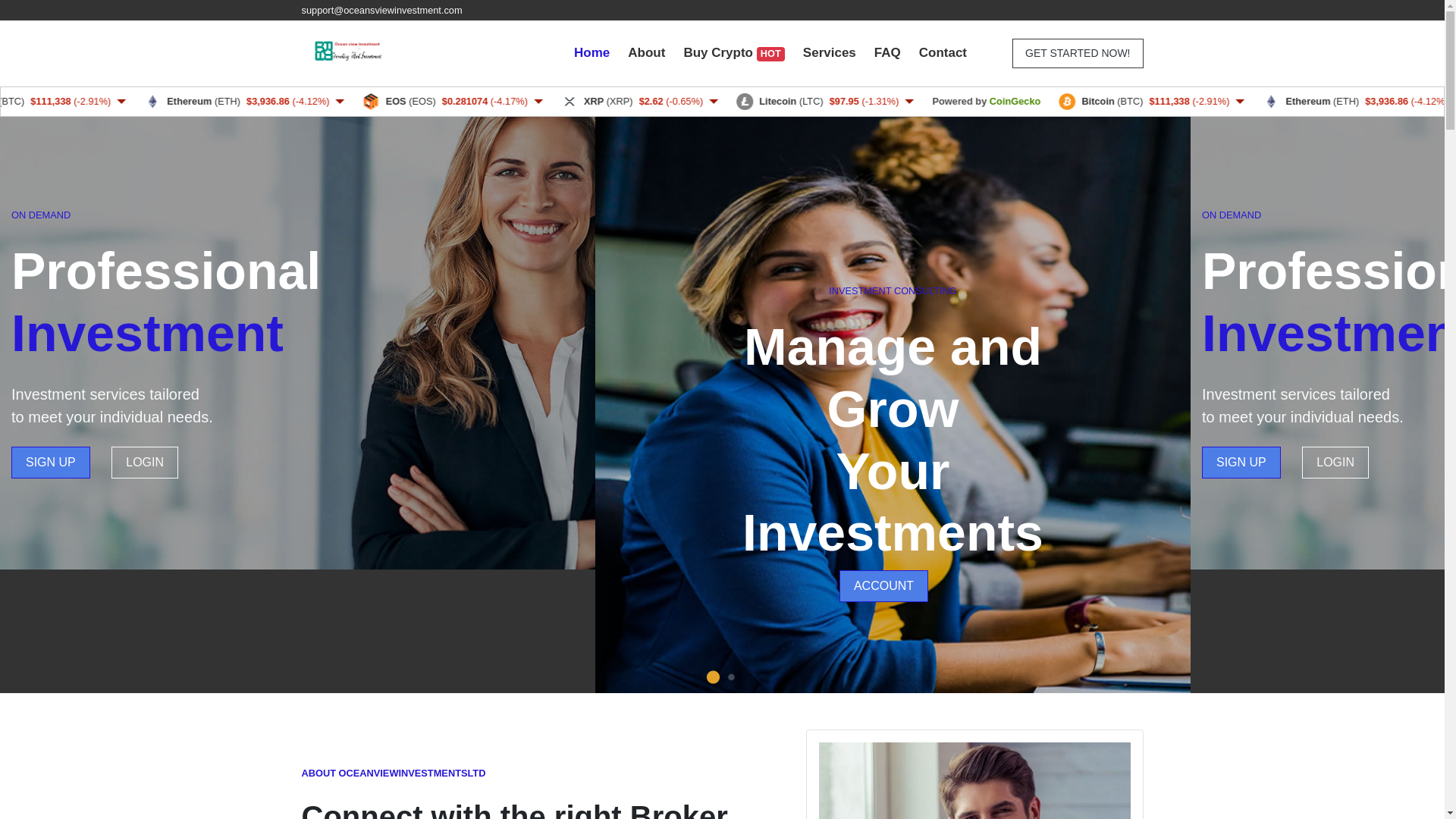 website screenshot of https://oceansviewinvestment.live/
