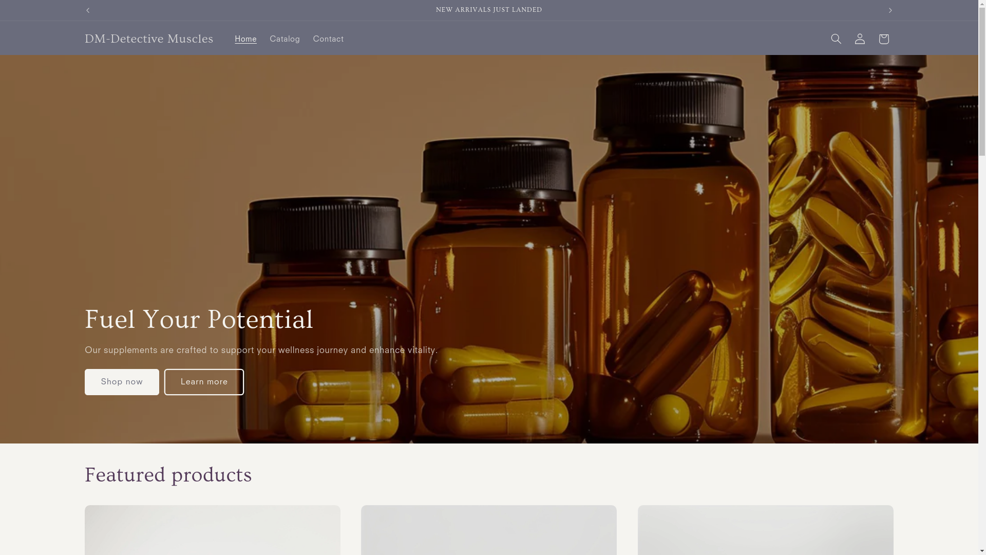 website screenshot of https://dm-supplements.com/