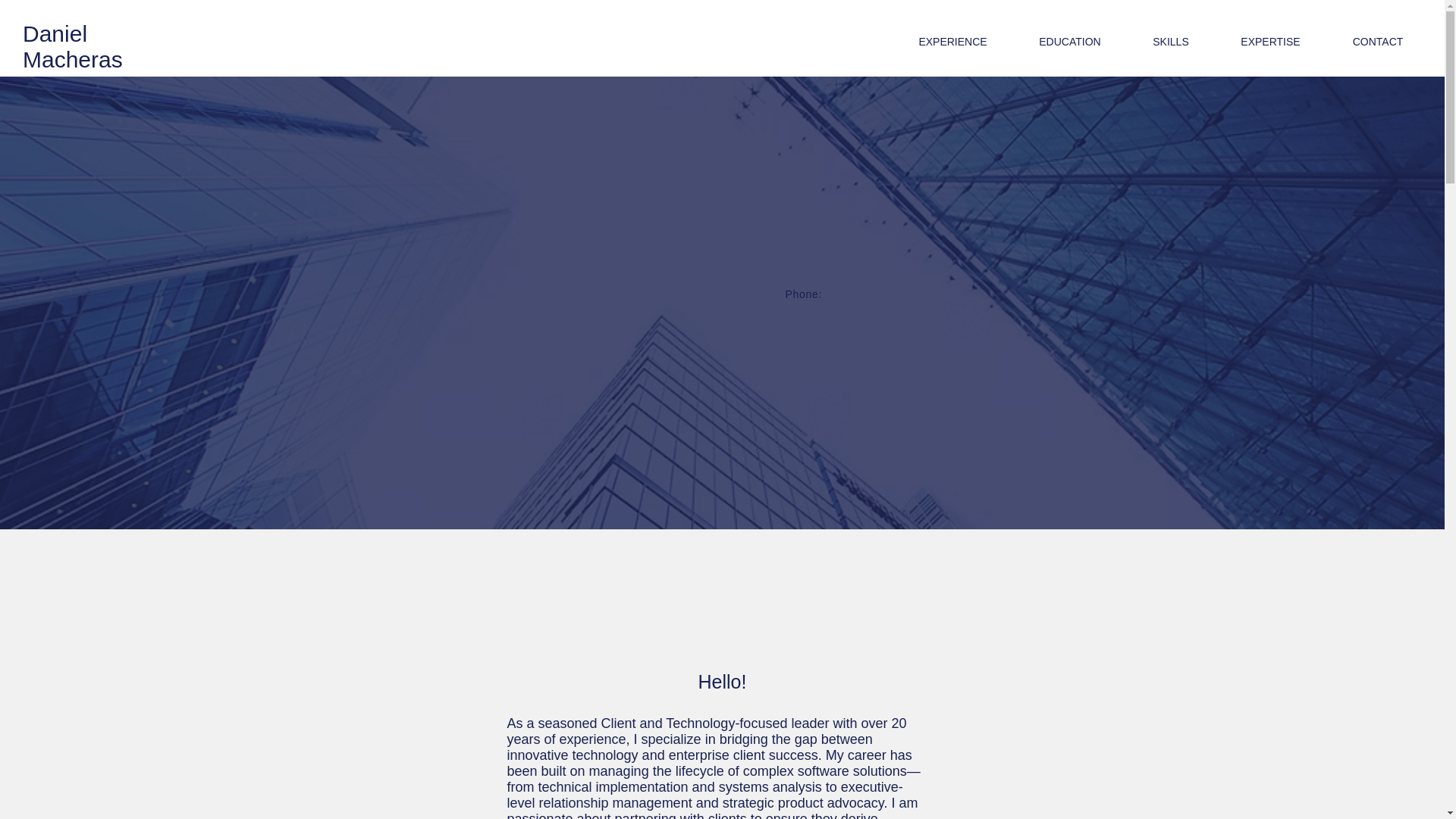 website screenshot of https://danielmacheras.com/