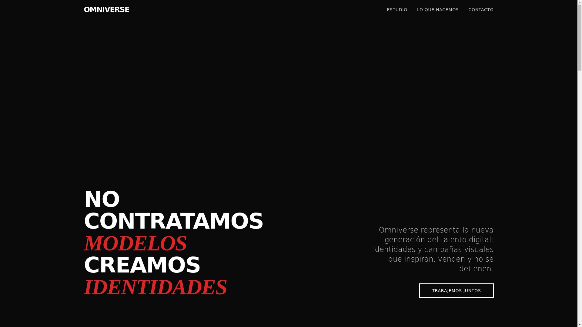 website screenshot of https://omniverseagency.es/