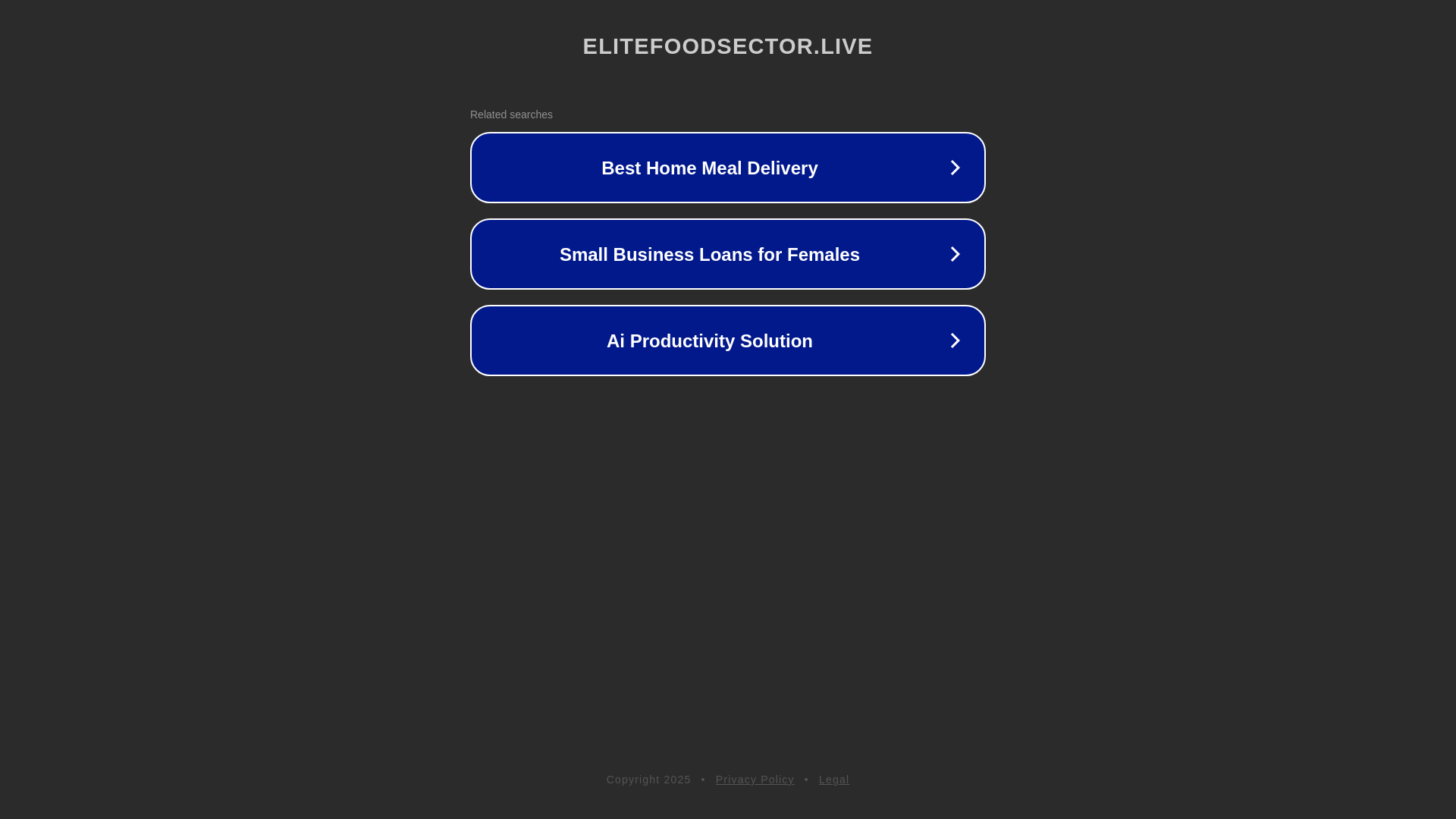 website screenshot of https://elitefoodsector.live/