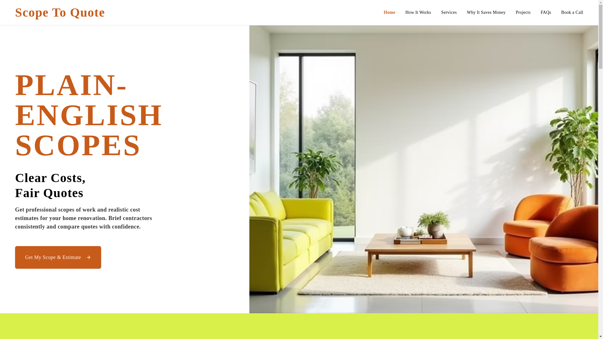 website screenshot of https://scopetoquote.co.uk/