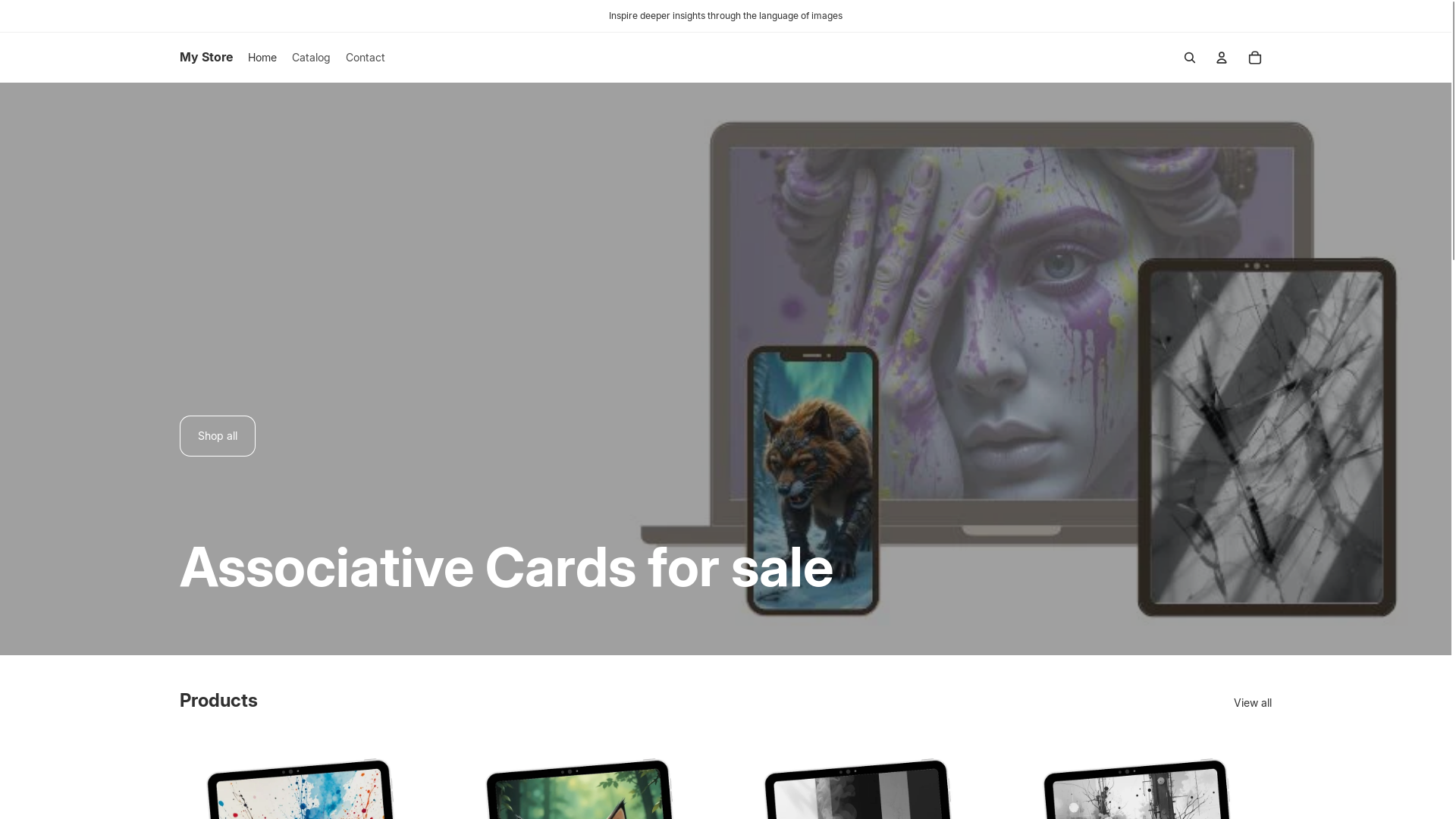 website screenshot of https://associative-cards.com/