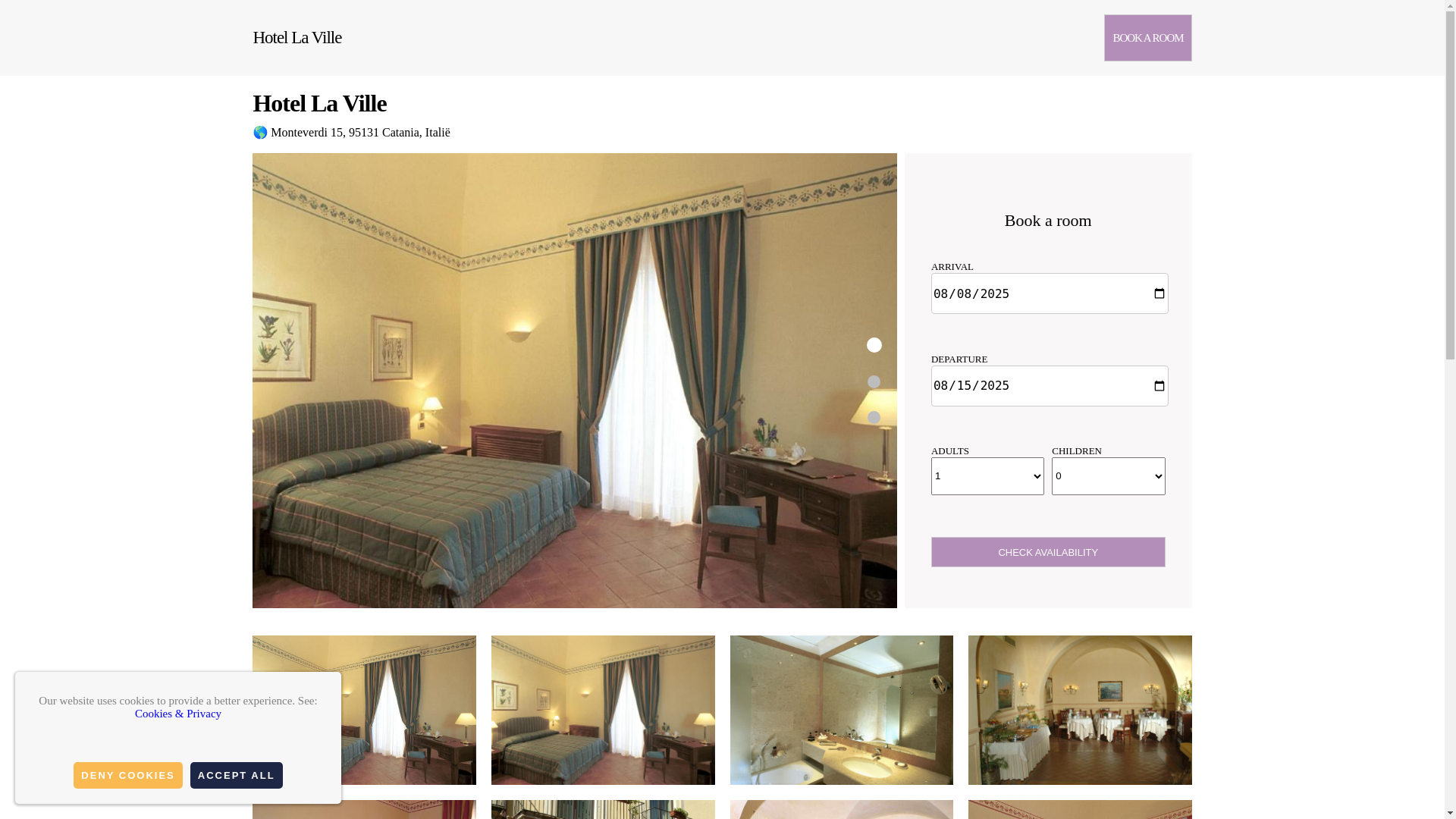 website screenshot of https://hotel-la-ville.com.es/