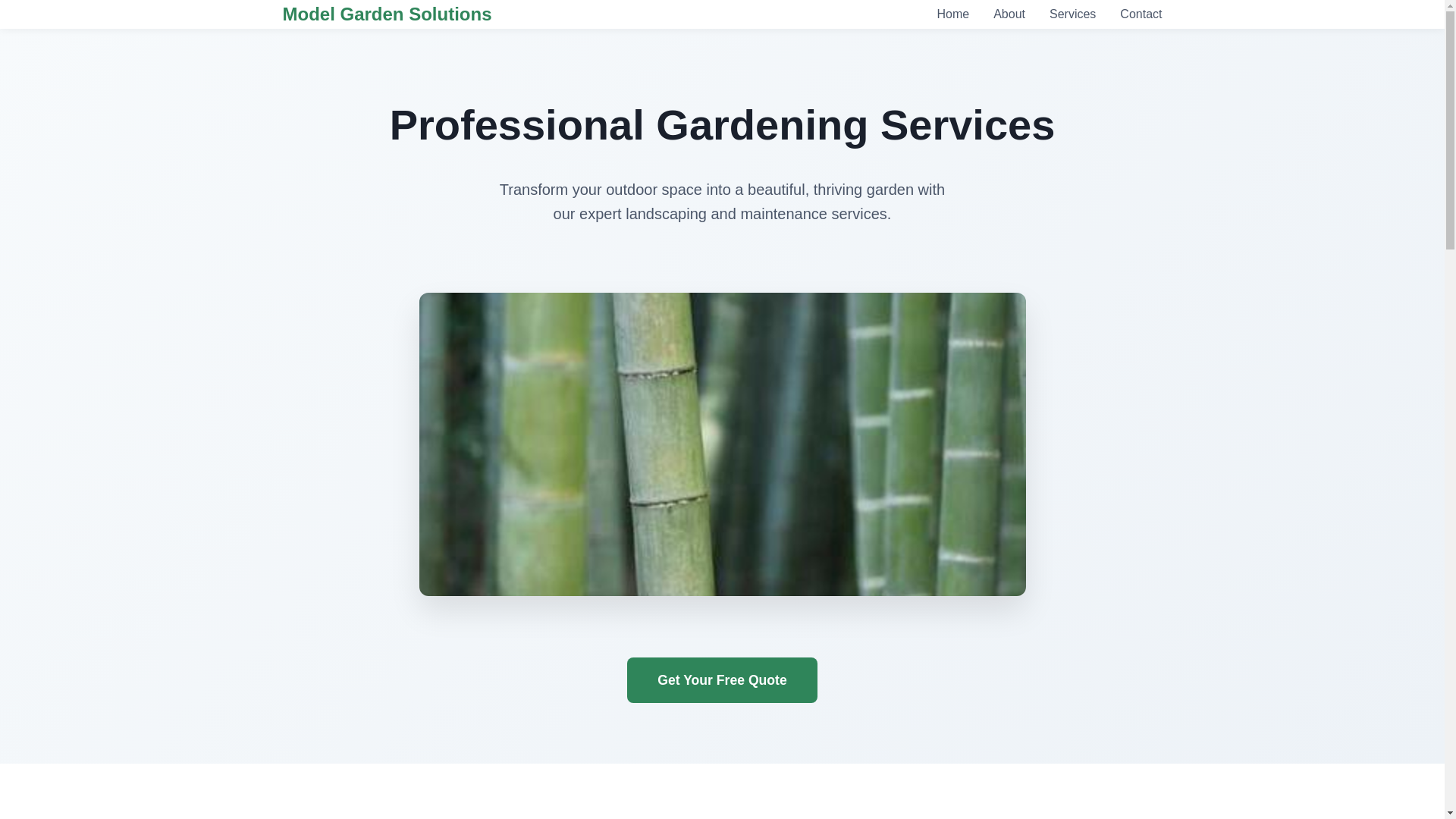 website screenshot of https://modelgardensolutions.digital/