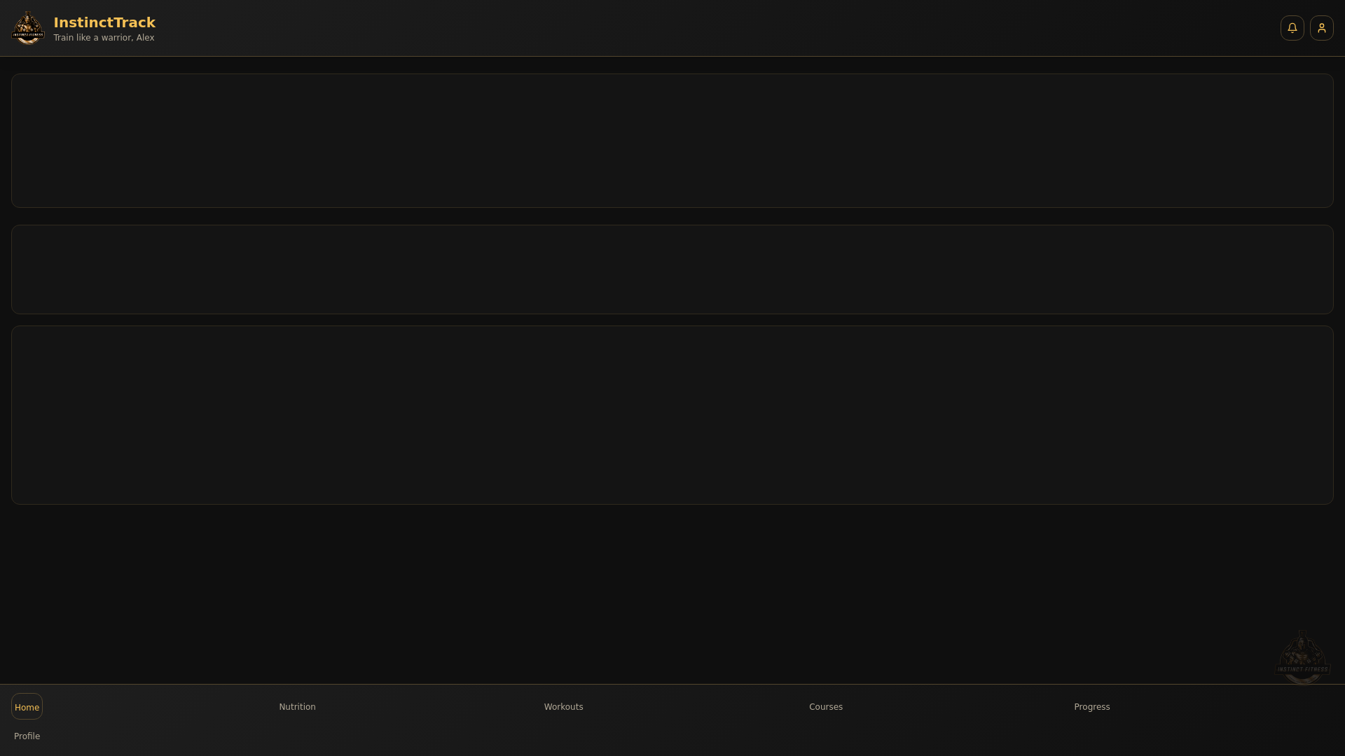 website screenshot of https://instincttrackingcoach.com/