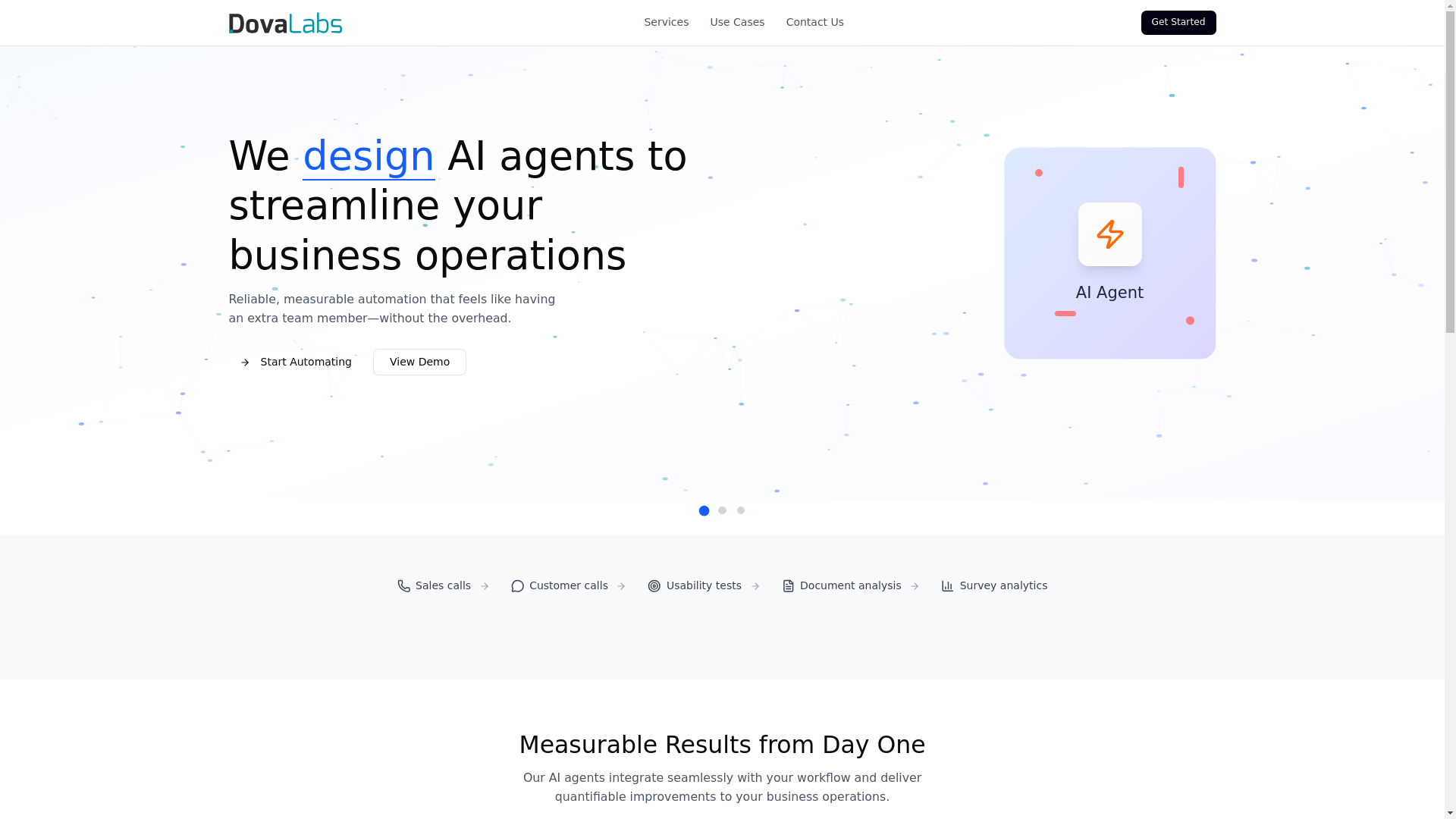 website screenshot of https://dovalabs-website.pages.dev/