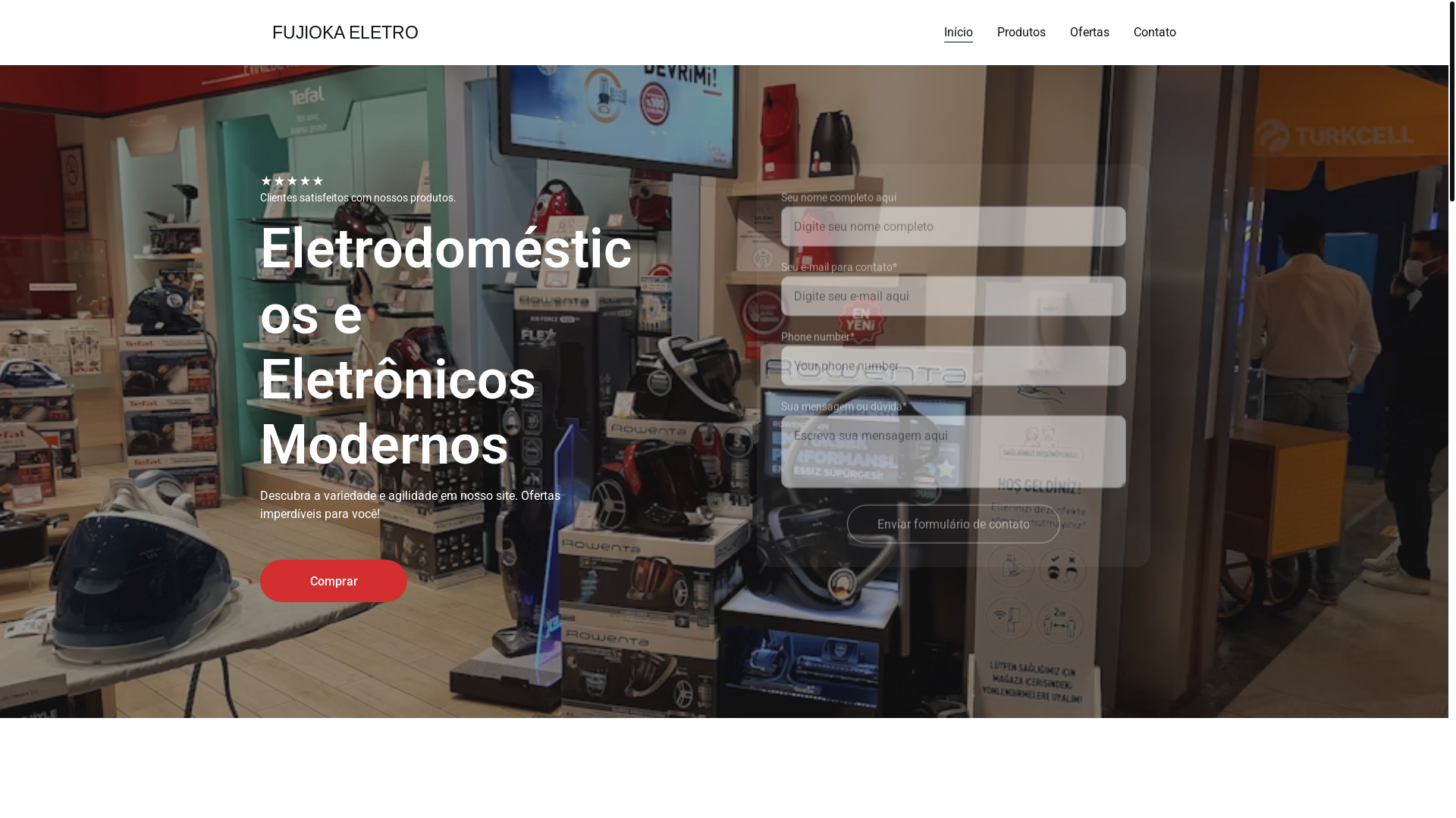 website screenshot of https://eletrofuji.com/