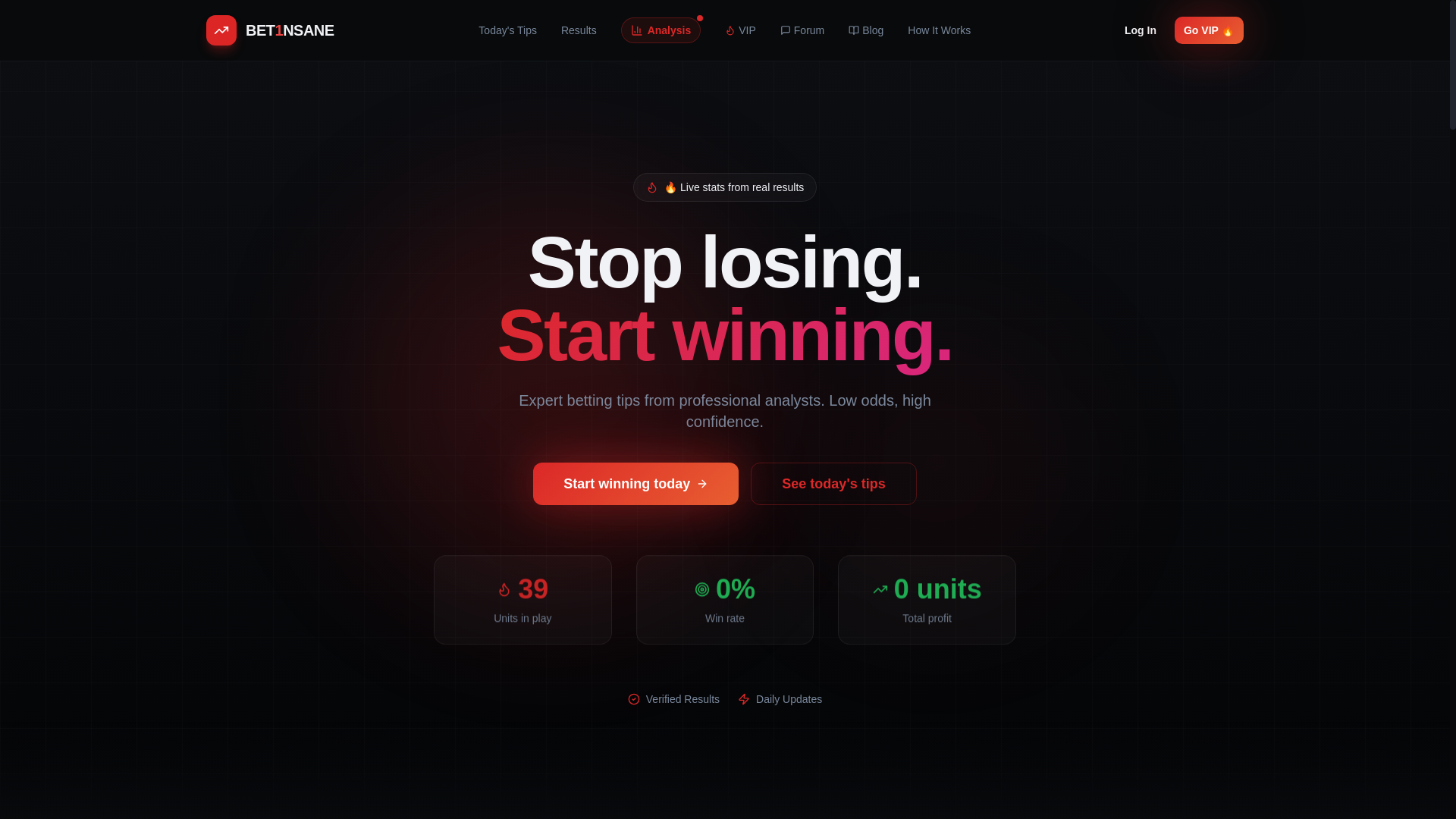 website screenshot of https://bet1nsane.com/