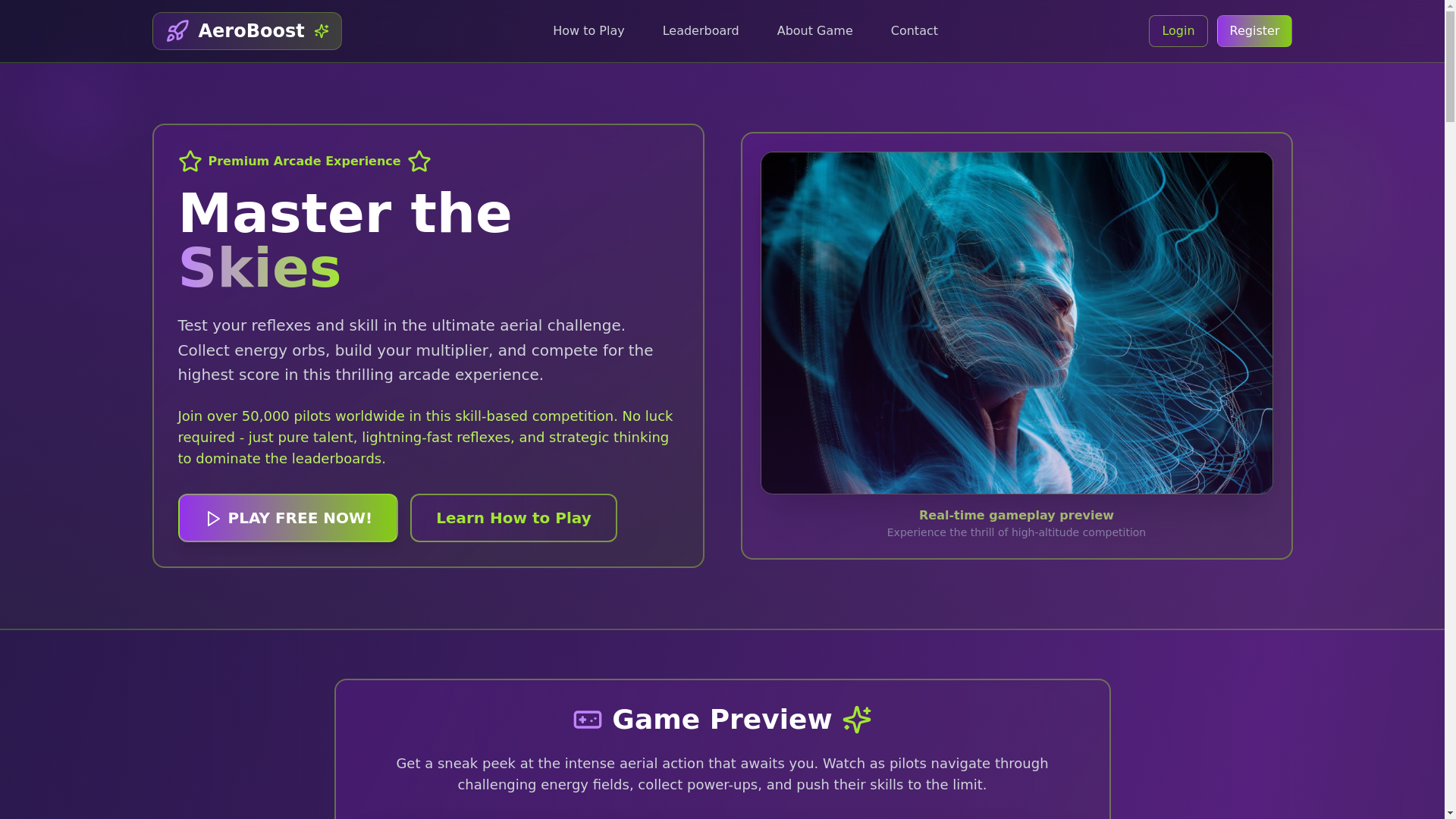 website screenshot of https://aeroboosttwo.eu/