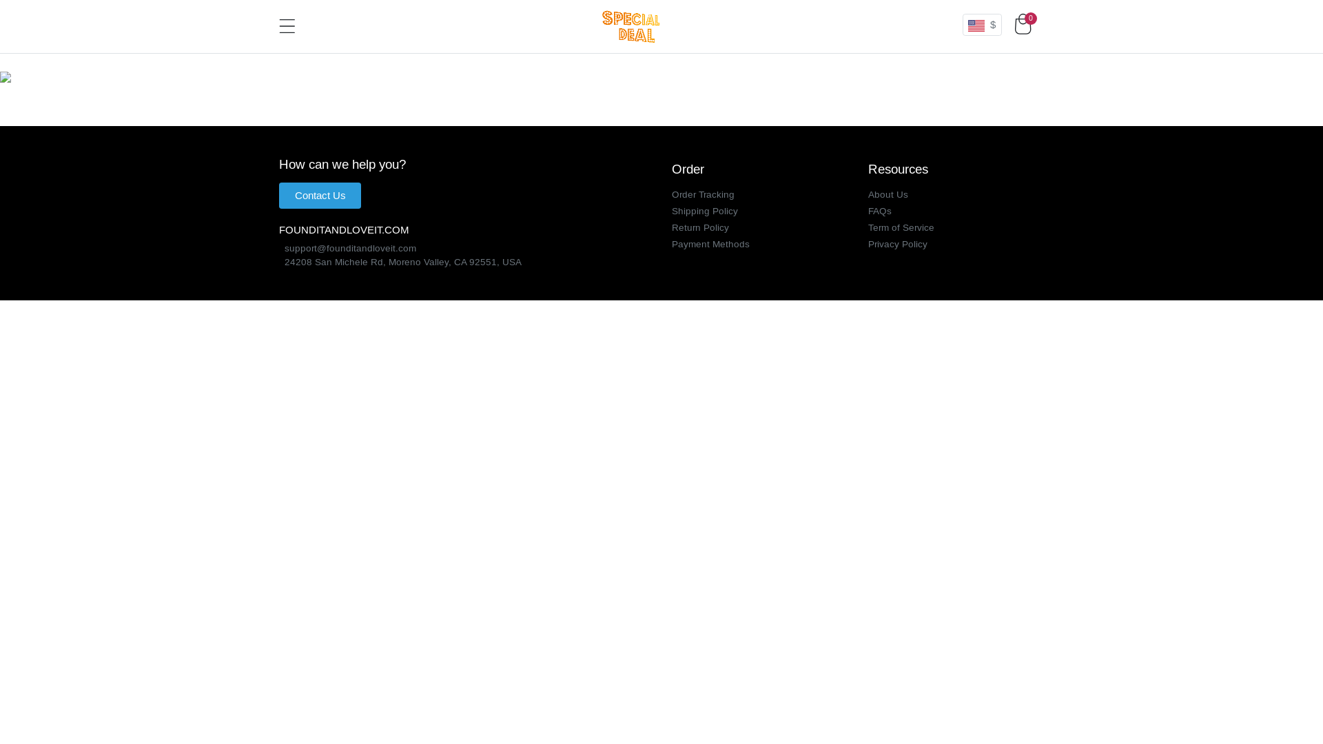 website screenshot of https://founditandloveit.com/