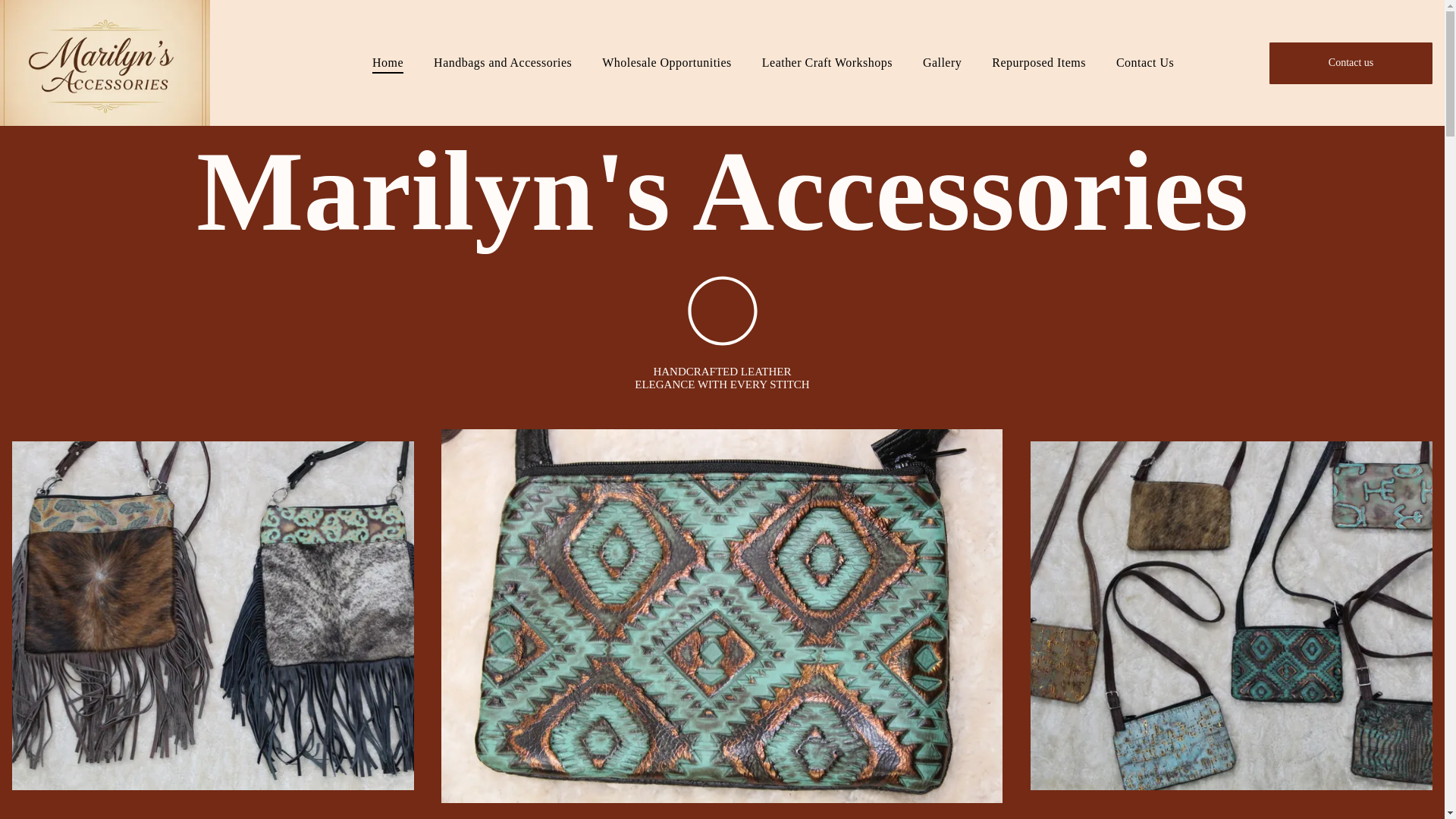 website screenshot of https://marilynsaccessories.com/