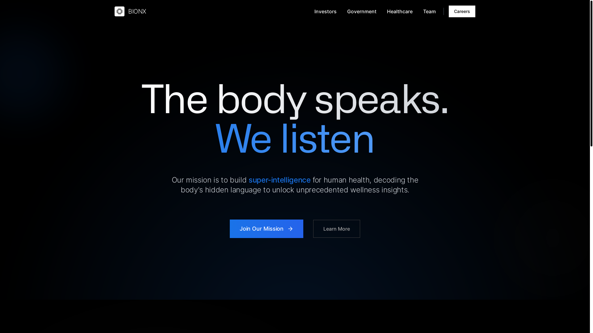 website screenshot of https://bionx-website.pages.dev/