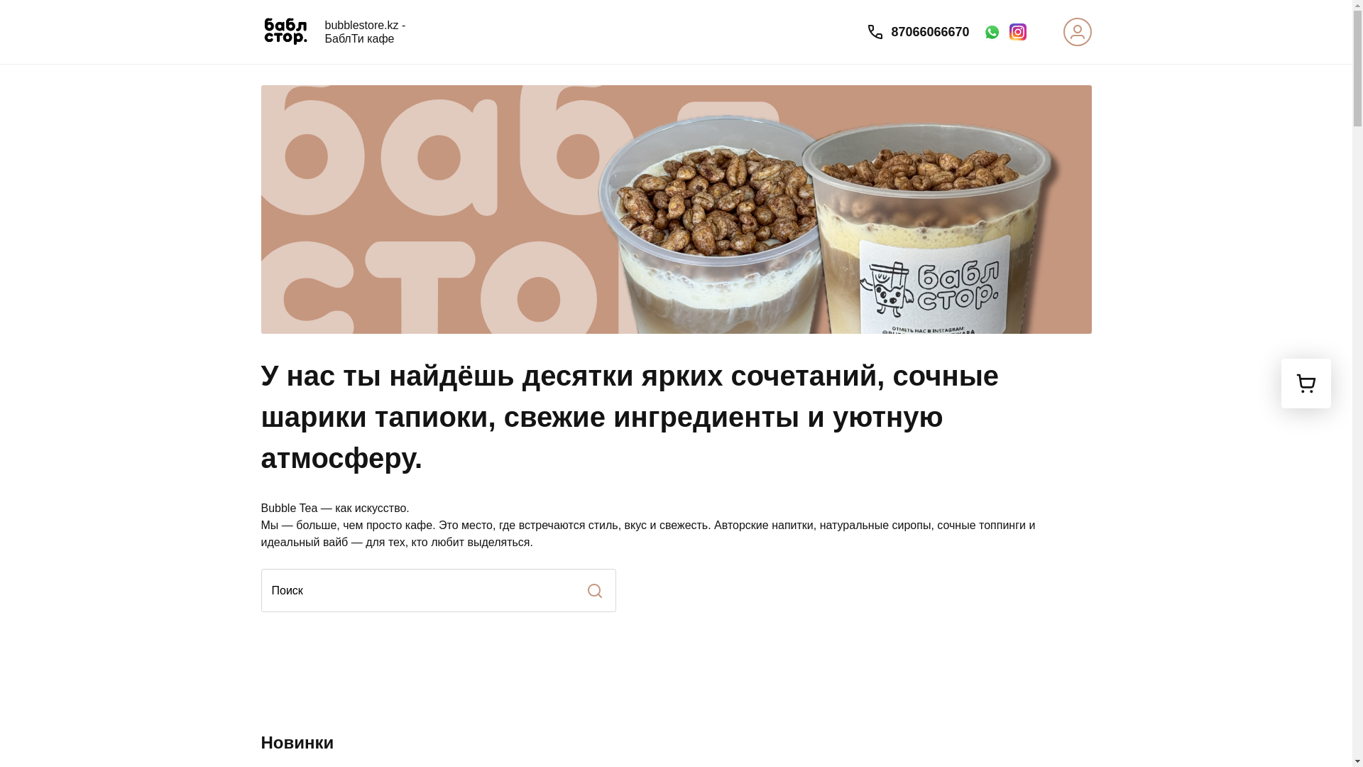 website screenshot of https://bubblestore.kz/