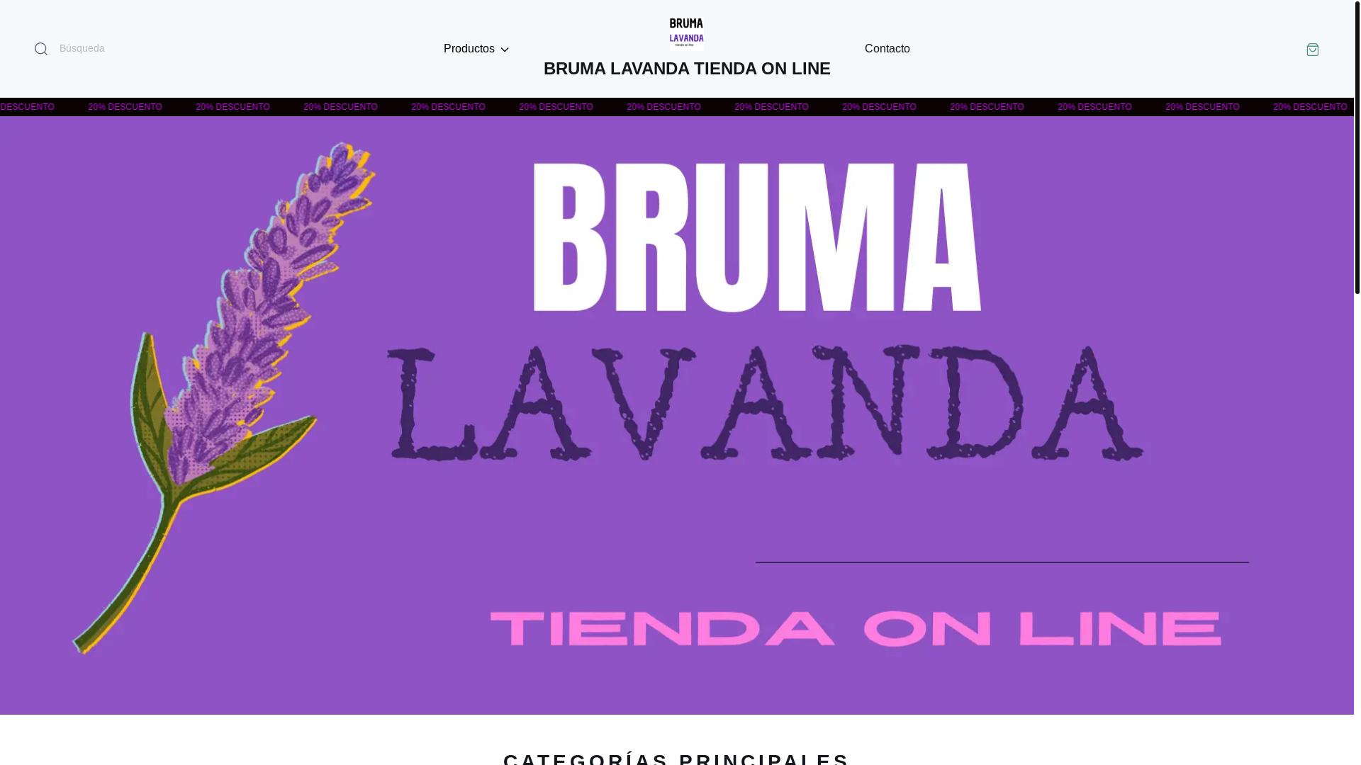 website screenshot of https://brumalavanda.online/