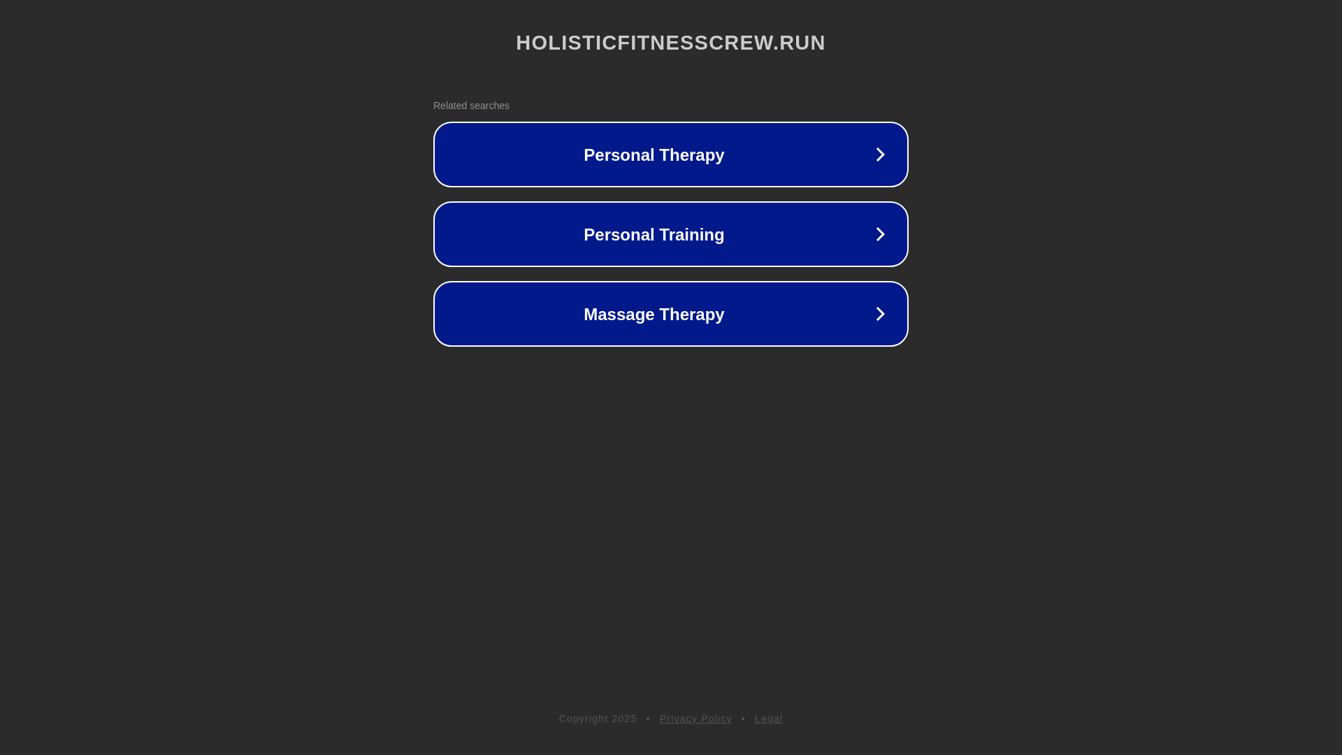 website screenshot of https://holisticfitnesscrew.run/