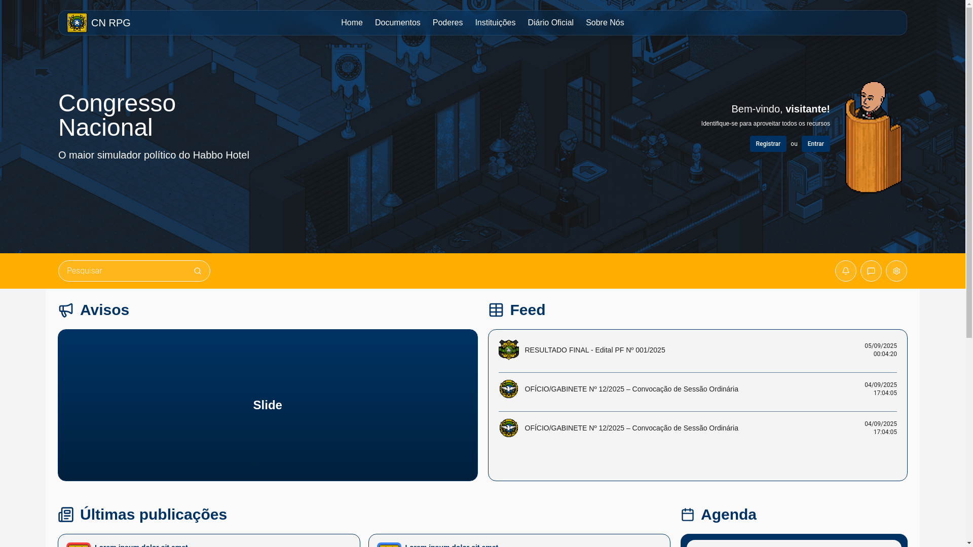 website screenshot of https://congresso-nacional-rpg.pages.dev/