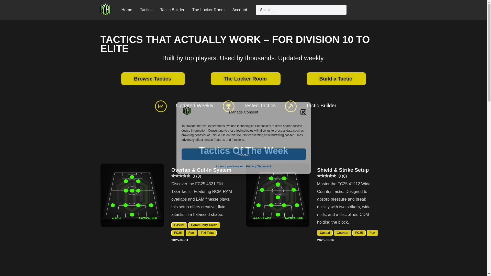website screenshot of https://tacticsvaultfc.com/