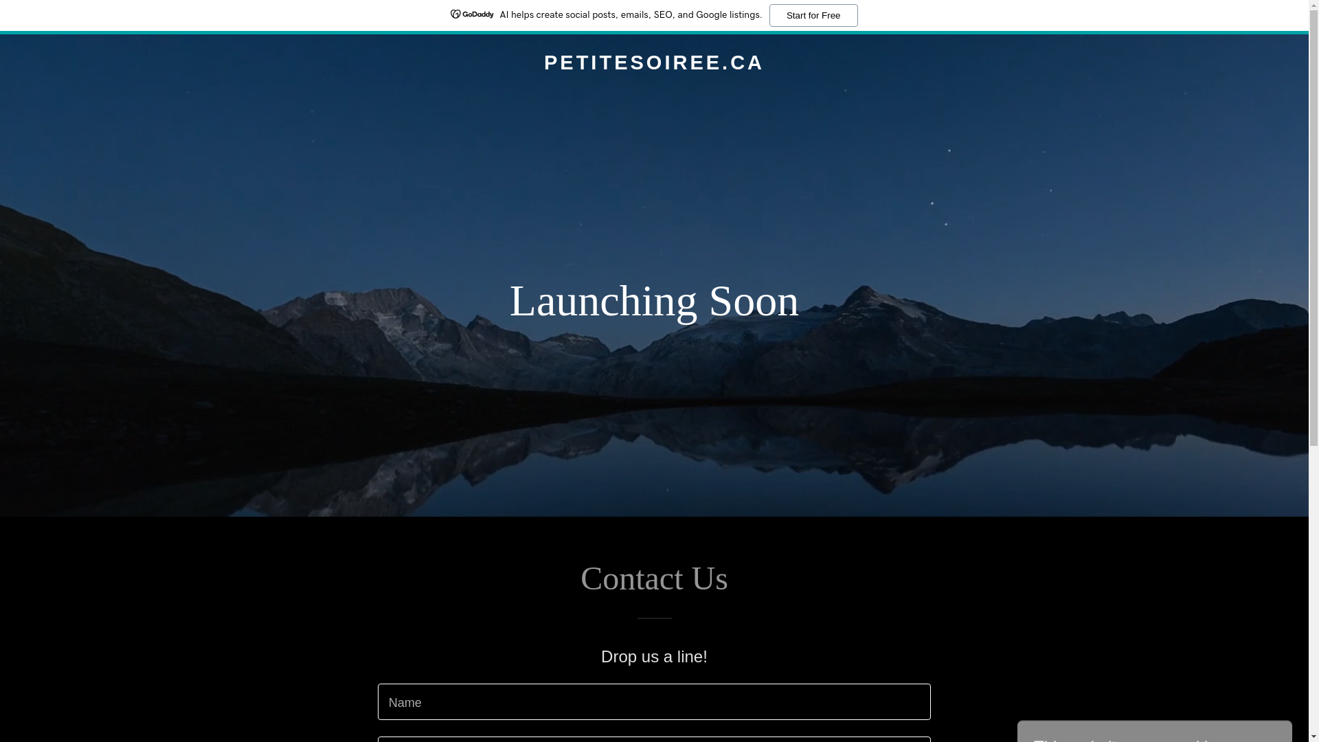 website screenshot of https://petitesoiree.ca/