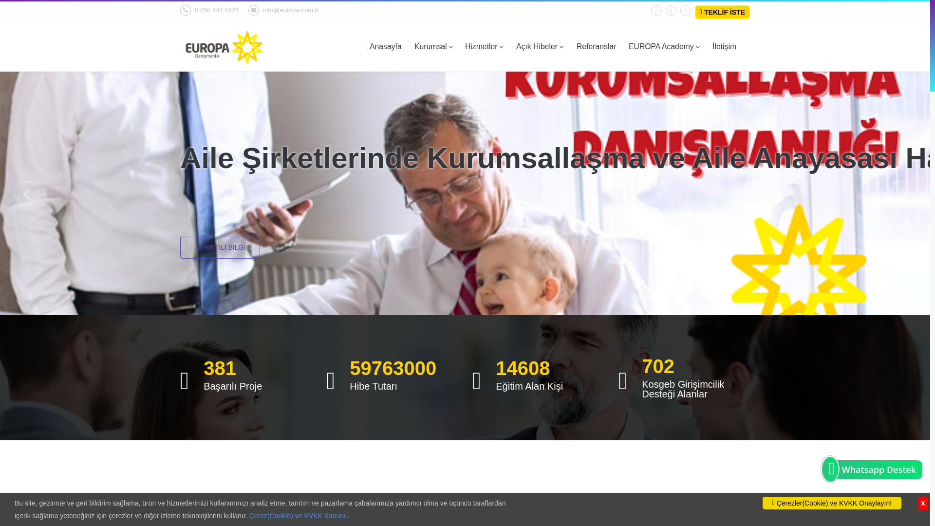 website screenshot of https://europa.com.tr