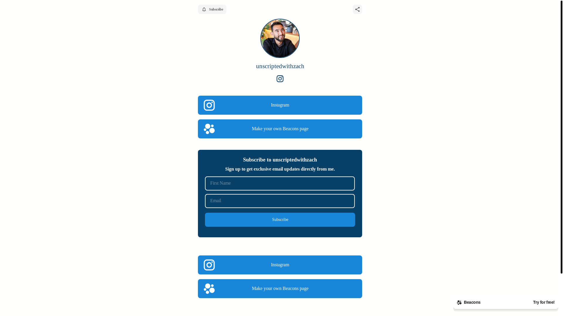 website screenshot of https://unscriptedtraining.com/