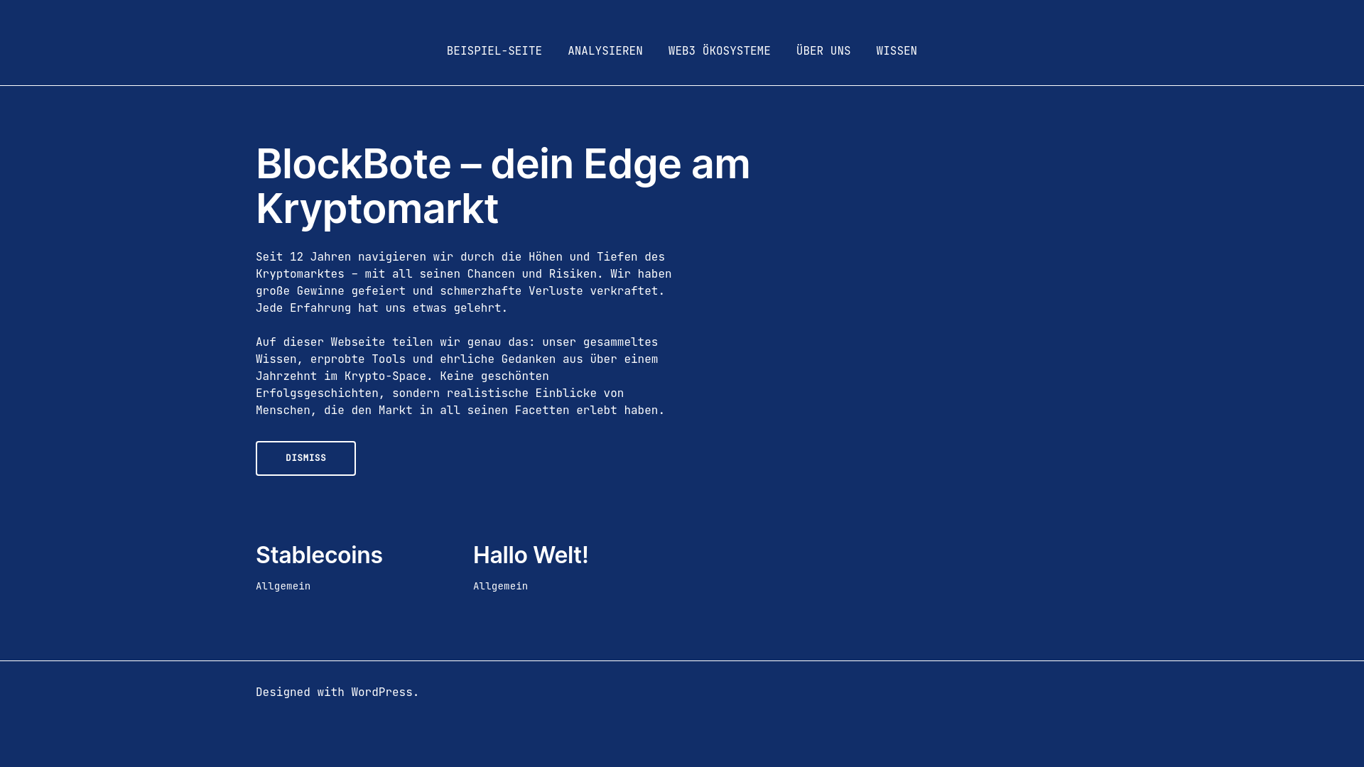 website screenshot of https://blockbote.io/