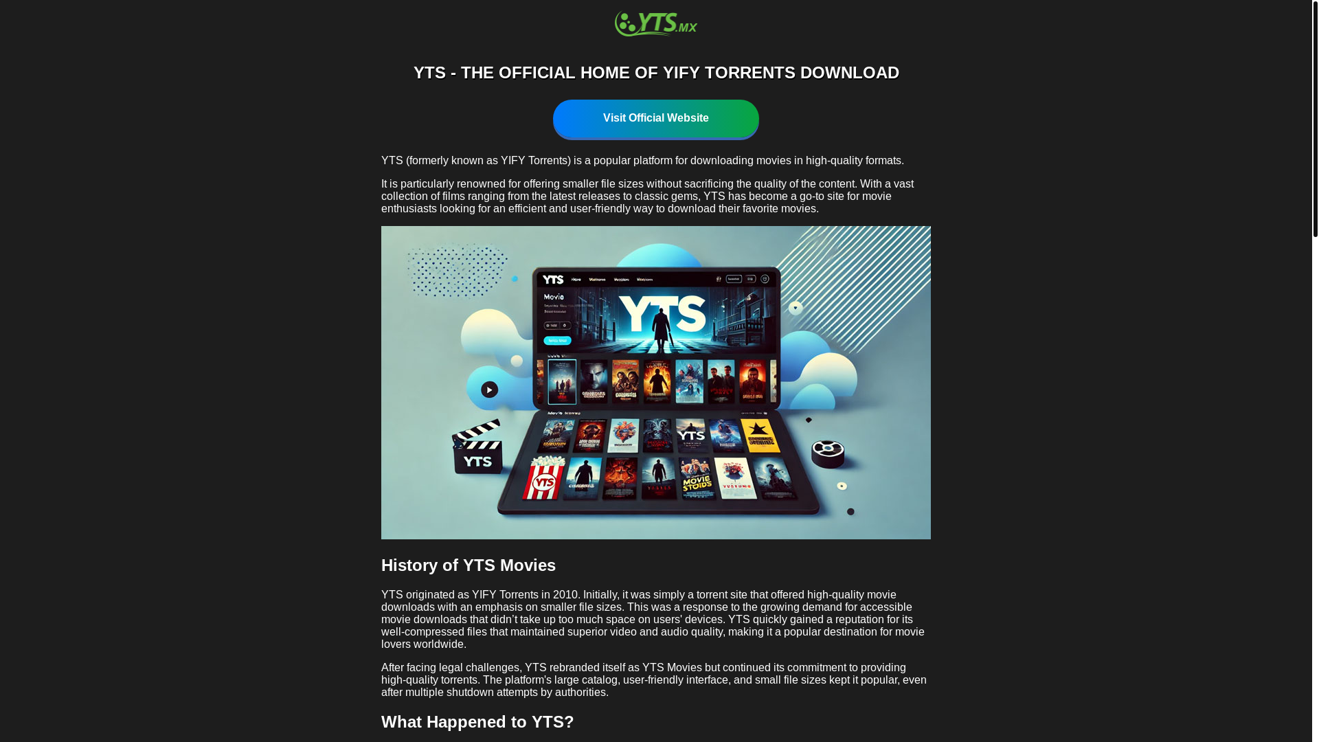 website screenshot of https://yts-mx.my/