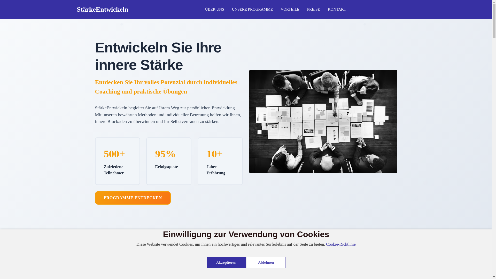 website screenshot of https://stakeentwickeln.com/