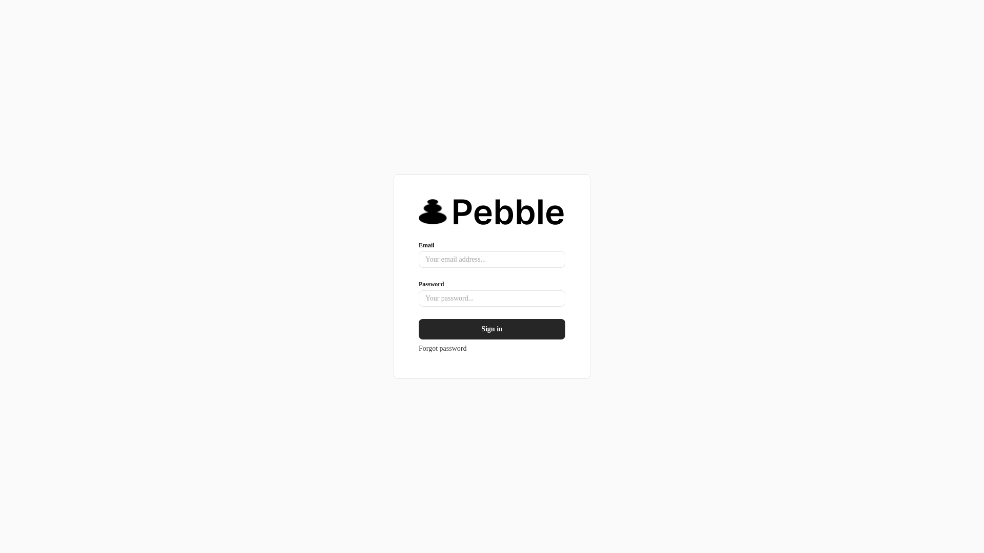 website screenshot of https://pebble.venturecatalyst.ai/