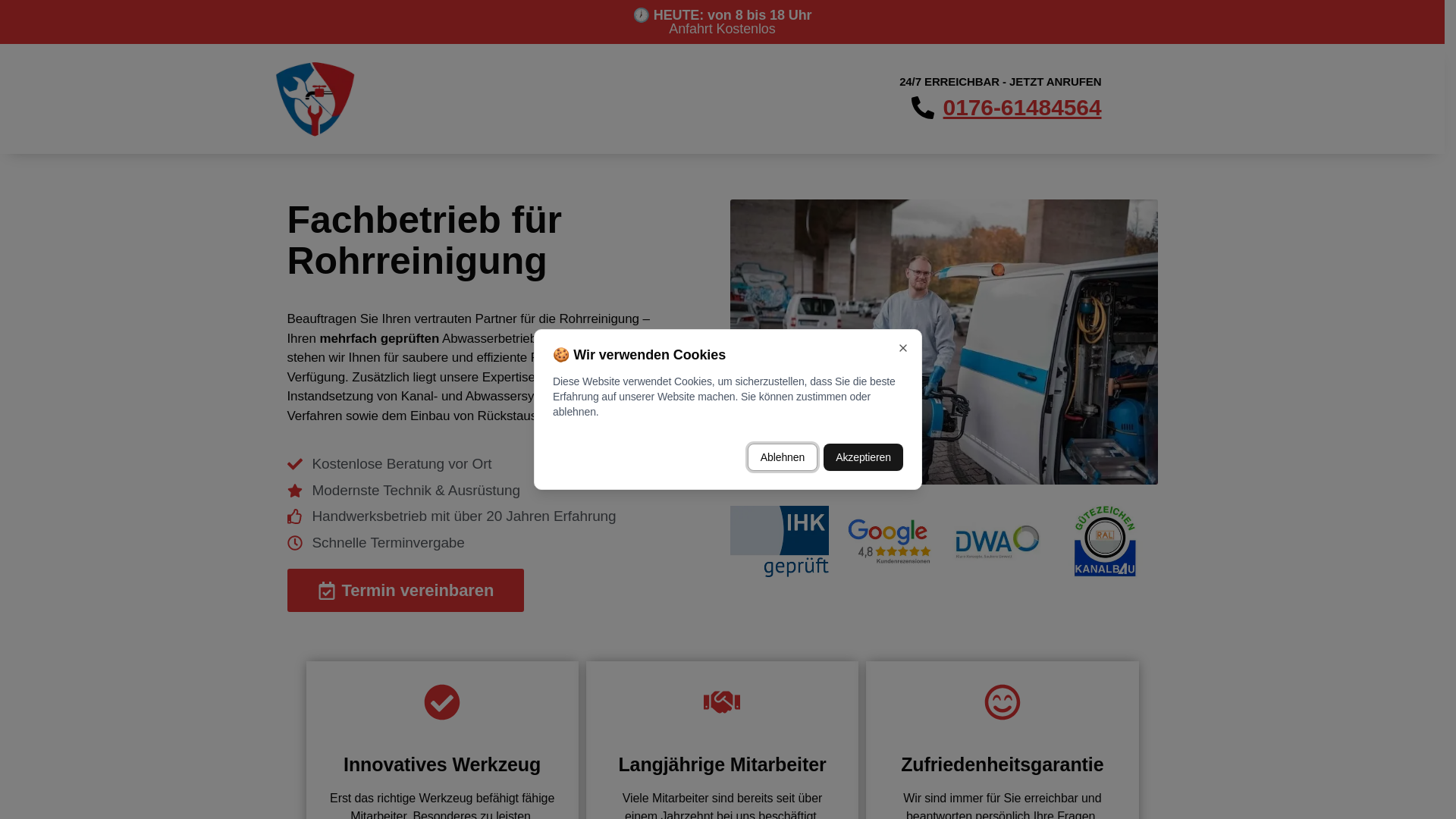 website screenshot of https://schaedlingsbekaempfung-paulsen.de/