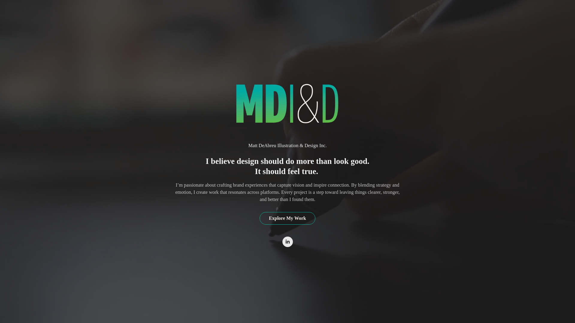 website screenshot of https://mattdeabreu.studio/