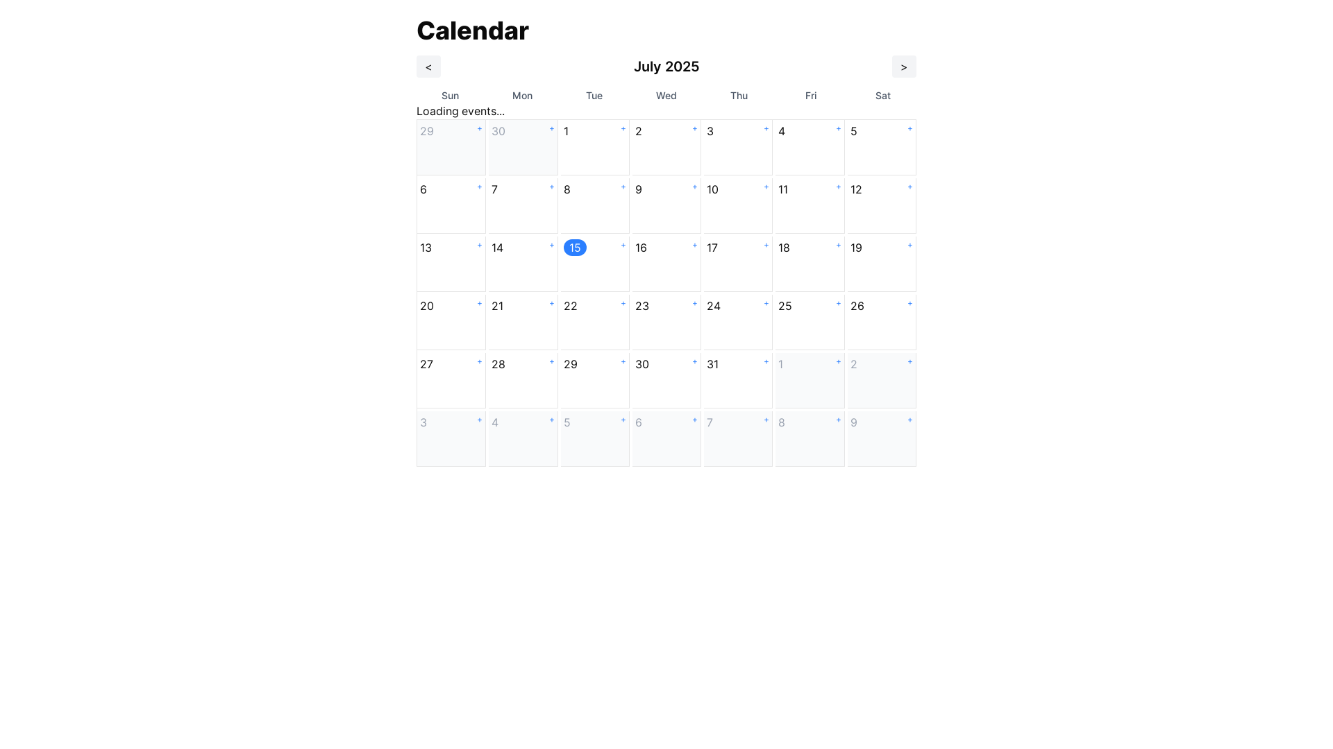 website screenshot of https://a7197b2e-calendar-app-create-frontend-egt.pages.dev/