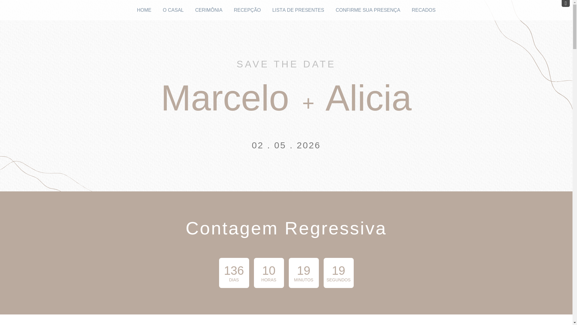 website screenshot of https://aliciaemarcelo.com.br/