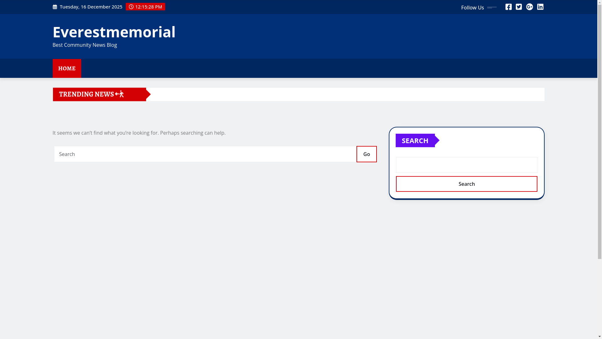 website screenshot of https://everestmemorial.site/
